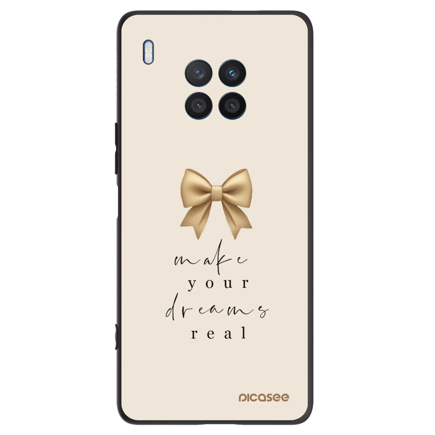 Picasee silikonski črni ovitek za Honor 50 Lite - Golden Dream