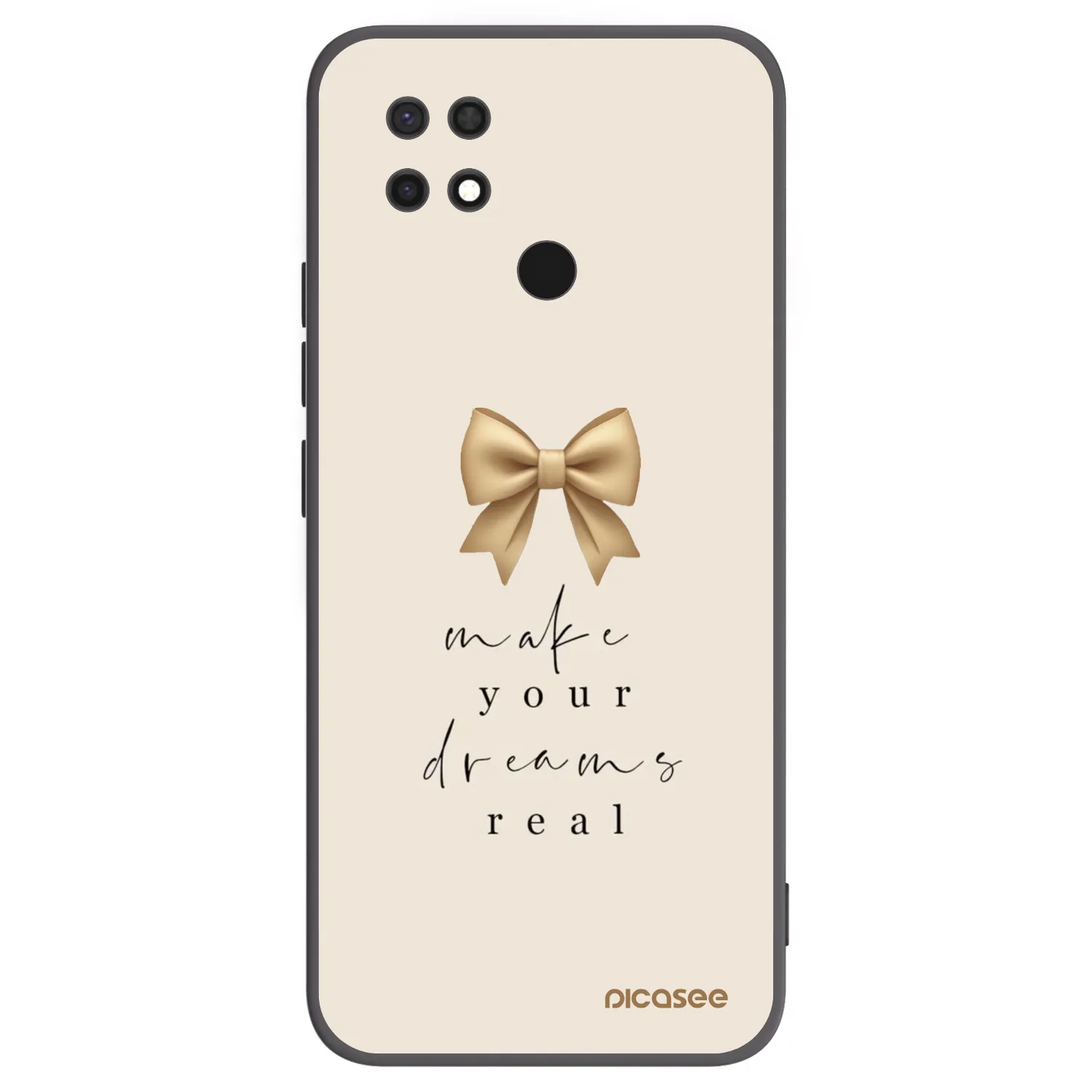 Picasee silikonski črni ovitek za Xiaomi Redmi 10C - Golden Dream