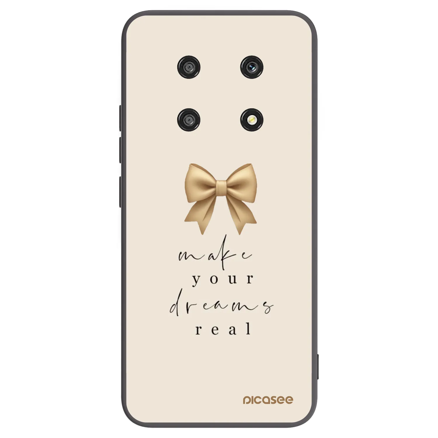 Picasee silikonski črni ovitek za Honor Magic4 Lite 5G - Golden Dream