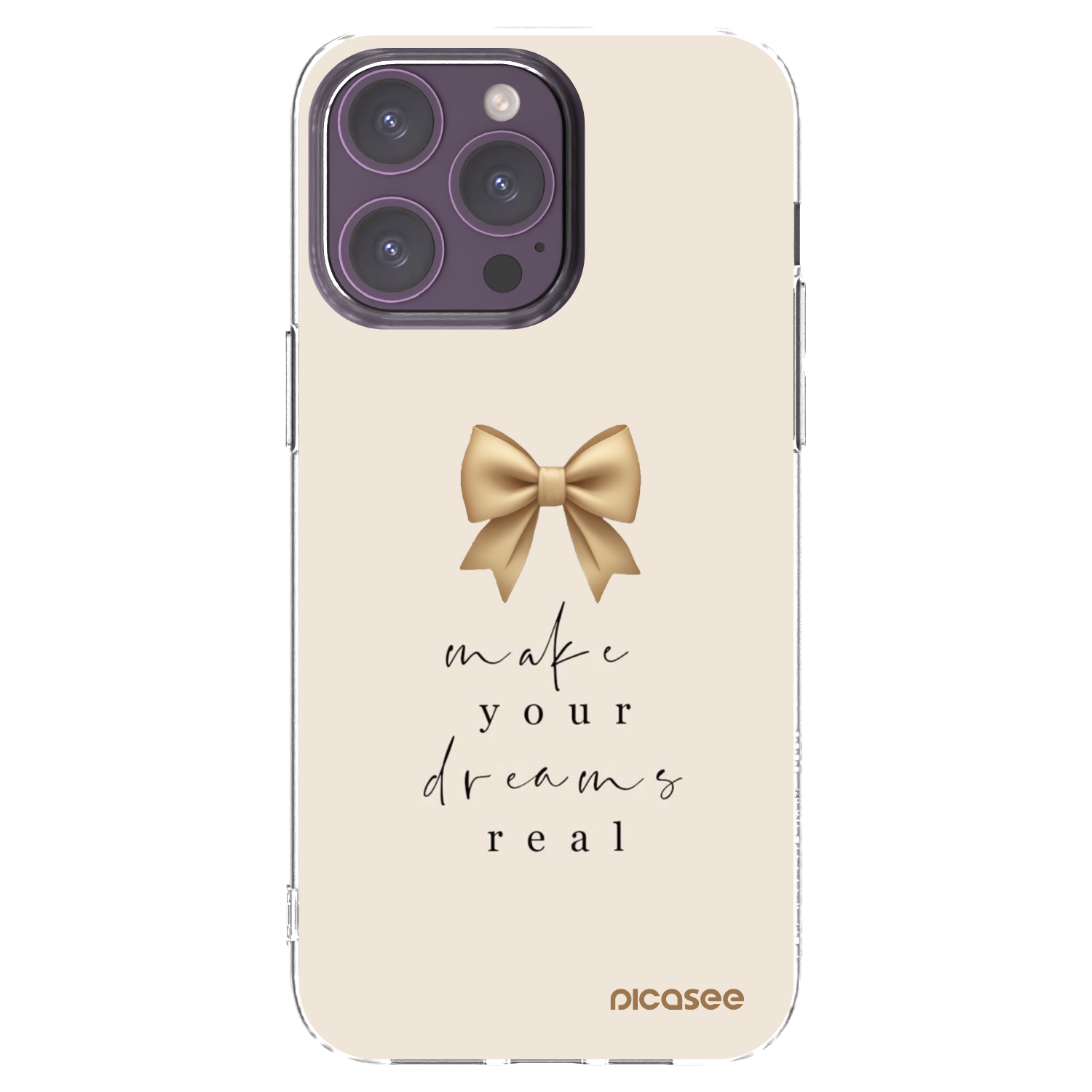 Picasee silikonski prozorni ovitek za Apple iPhone 14 Pro Max - Golden Dream