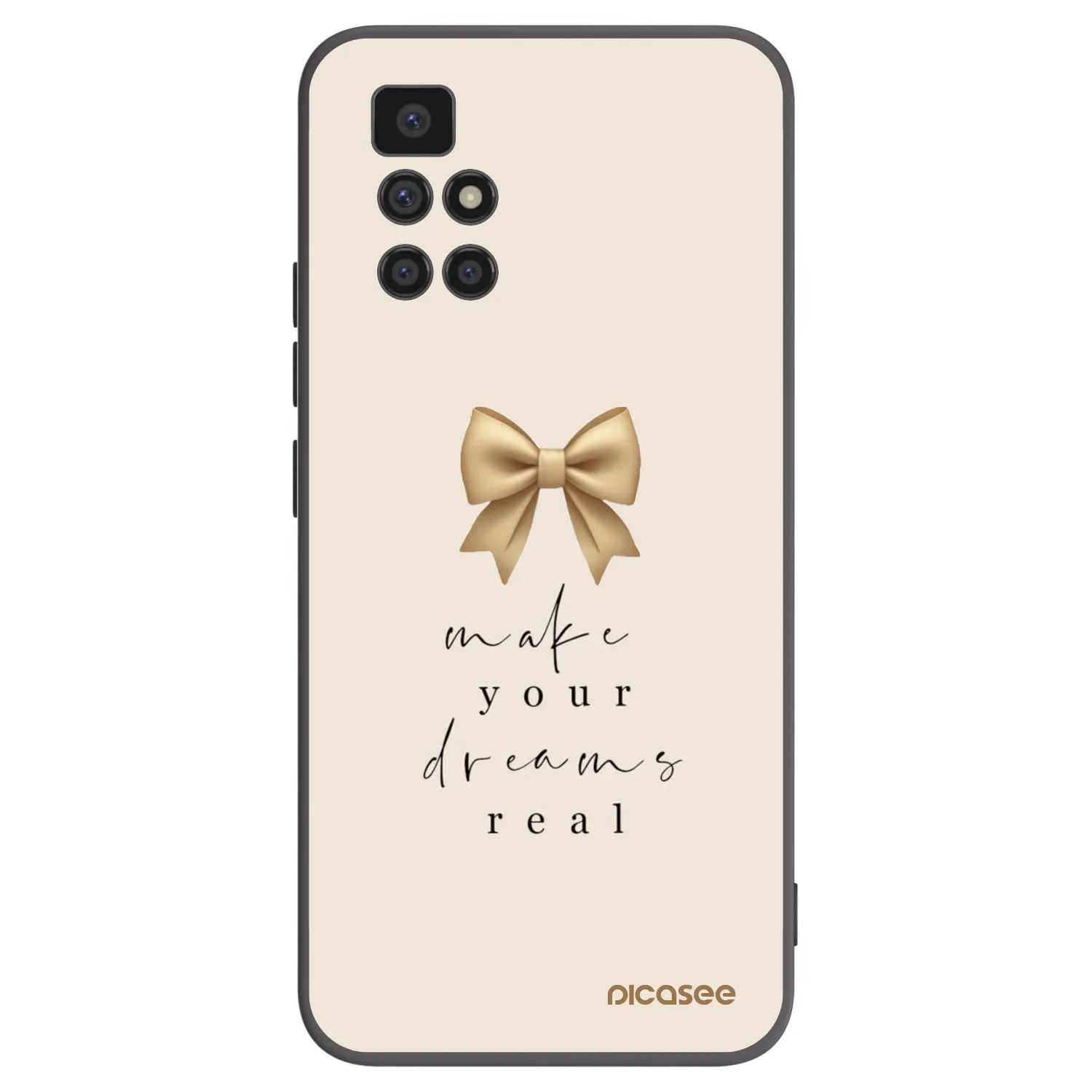 Picasee silikonski črni ovitek za Xiaomi Redmi 10 (2022) - Golden Dream