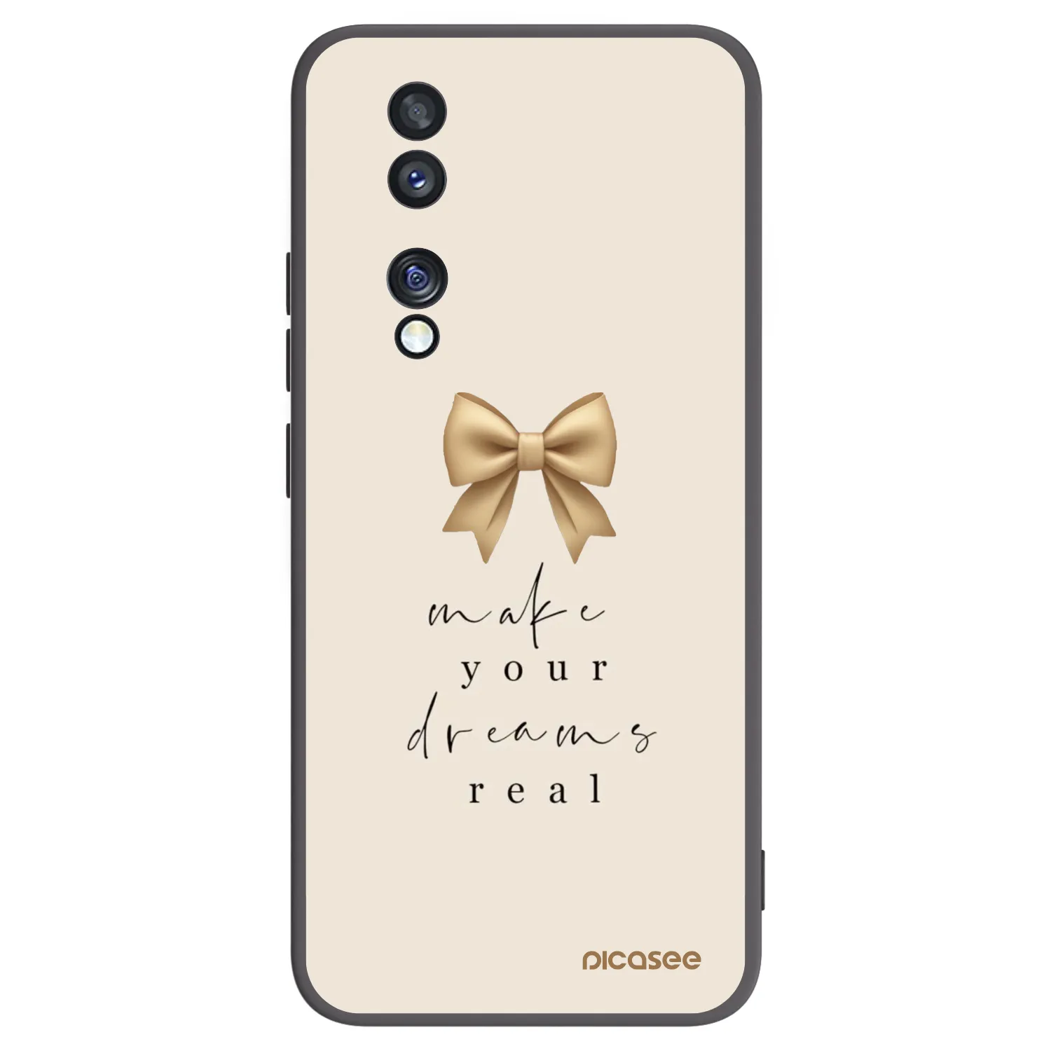 Picasee silikonski črni ovitek za Honor 70 - Golden Dream