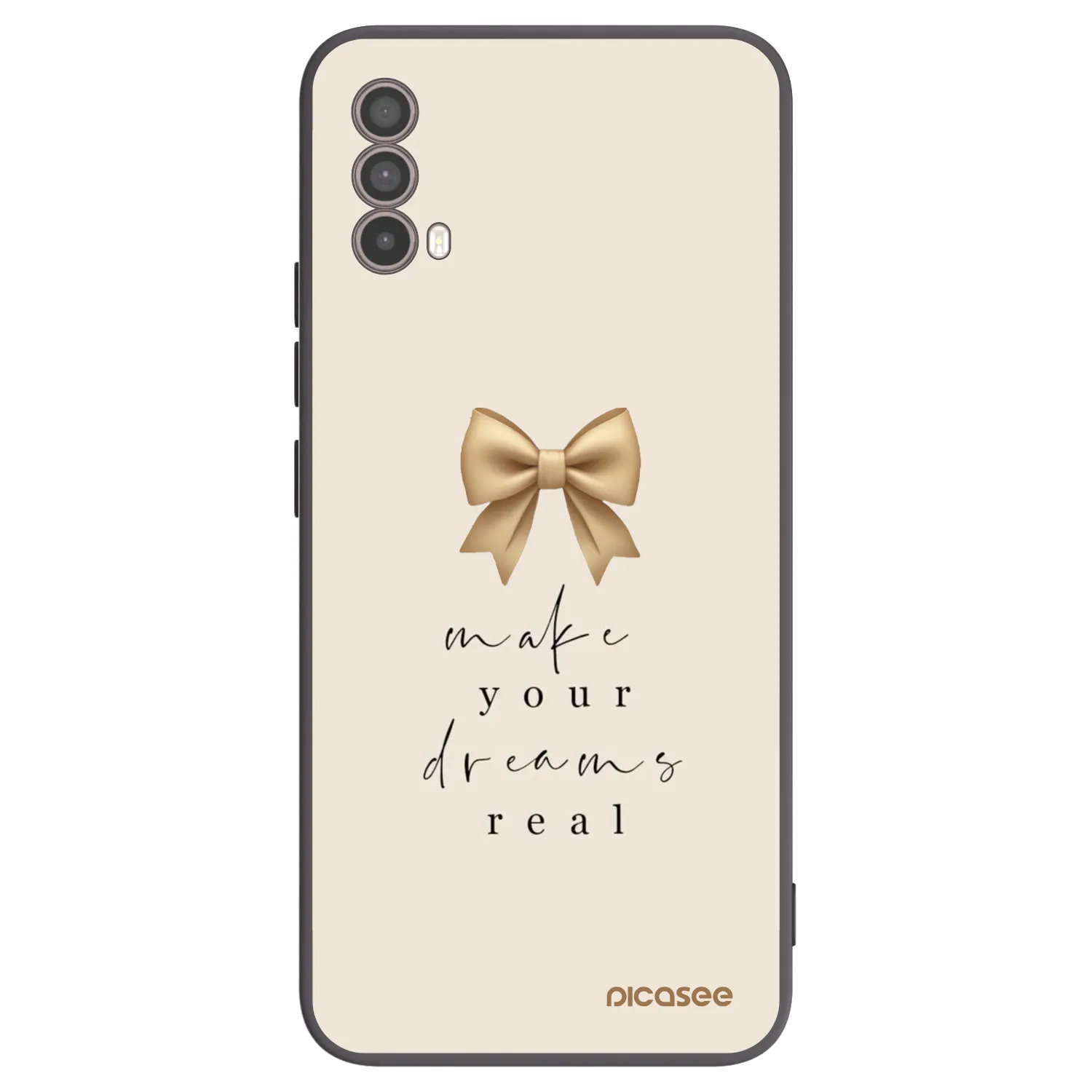 Picasee silikonski črni ovitek za Motorola Moto E40 - Golden Dream