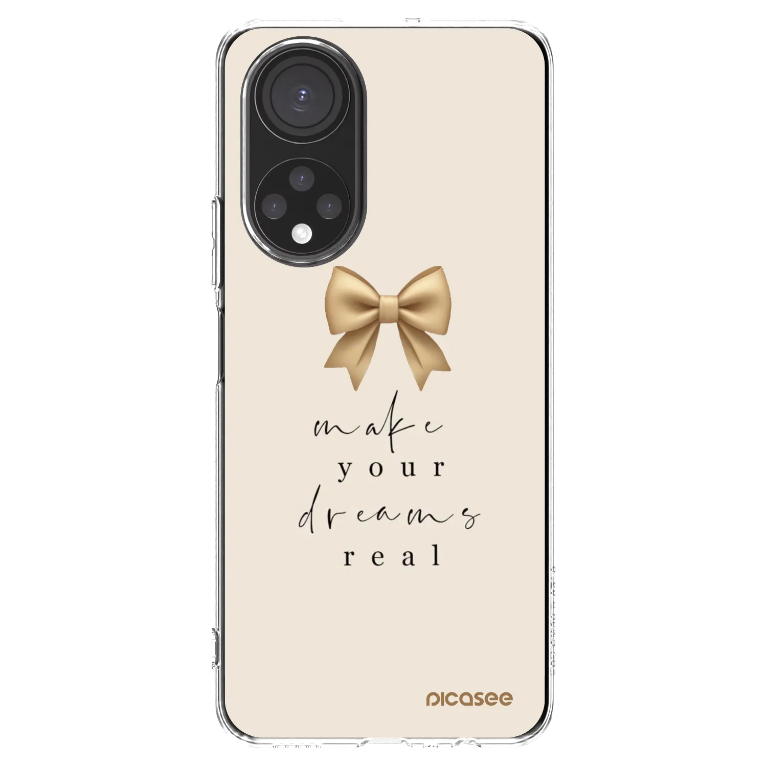 Picasee silikonski prozorni ovitek za Honor X7 - Golden Dream