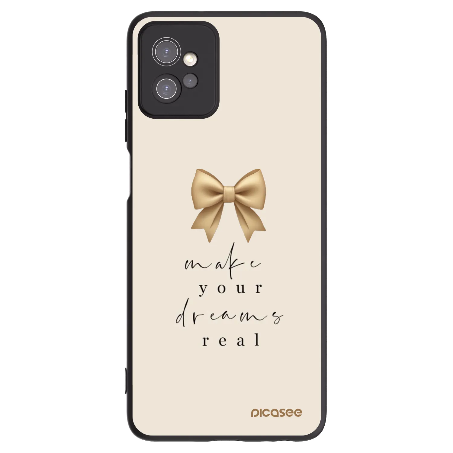 Picasee silikonski črni ovitek za Motorola Moto G32 - Golden Dream