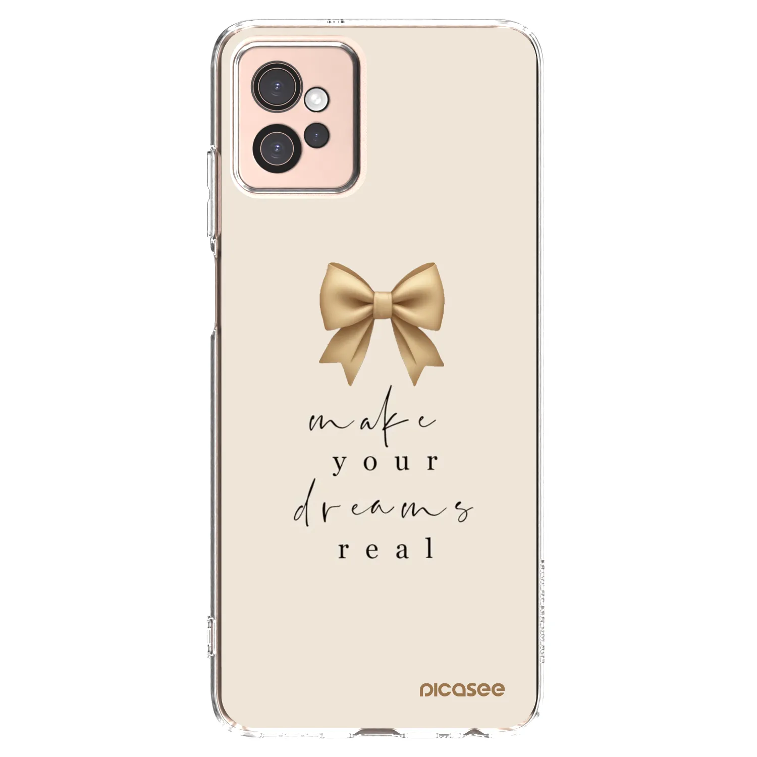 Picasee silikonski prozorni ovitek za Motorola Moto G32 - Golden Dream