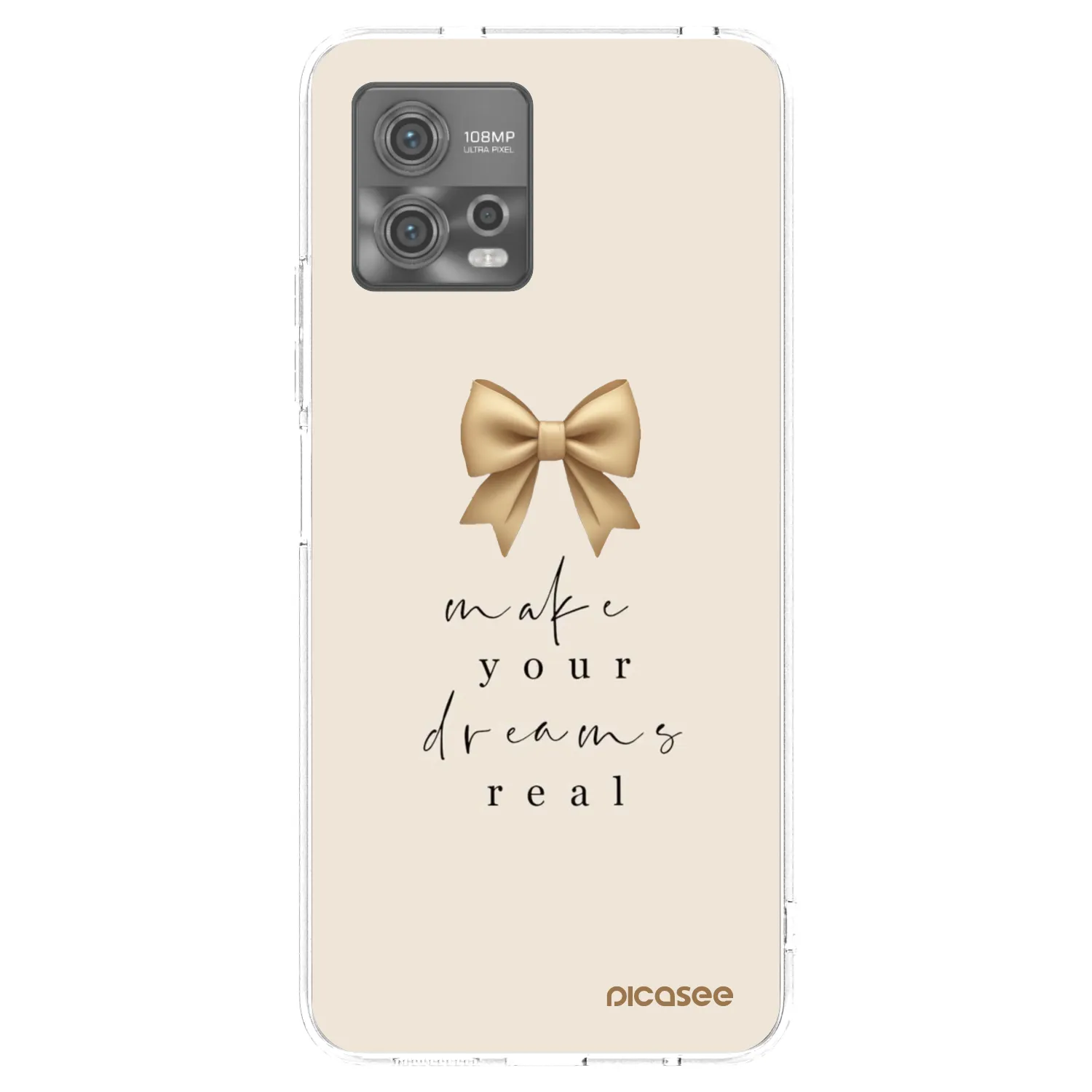 Picasee silikonski prozorni ovitek za Motorola Moto G72 - Golden Dream