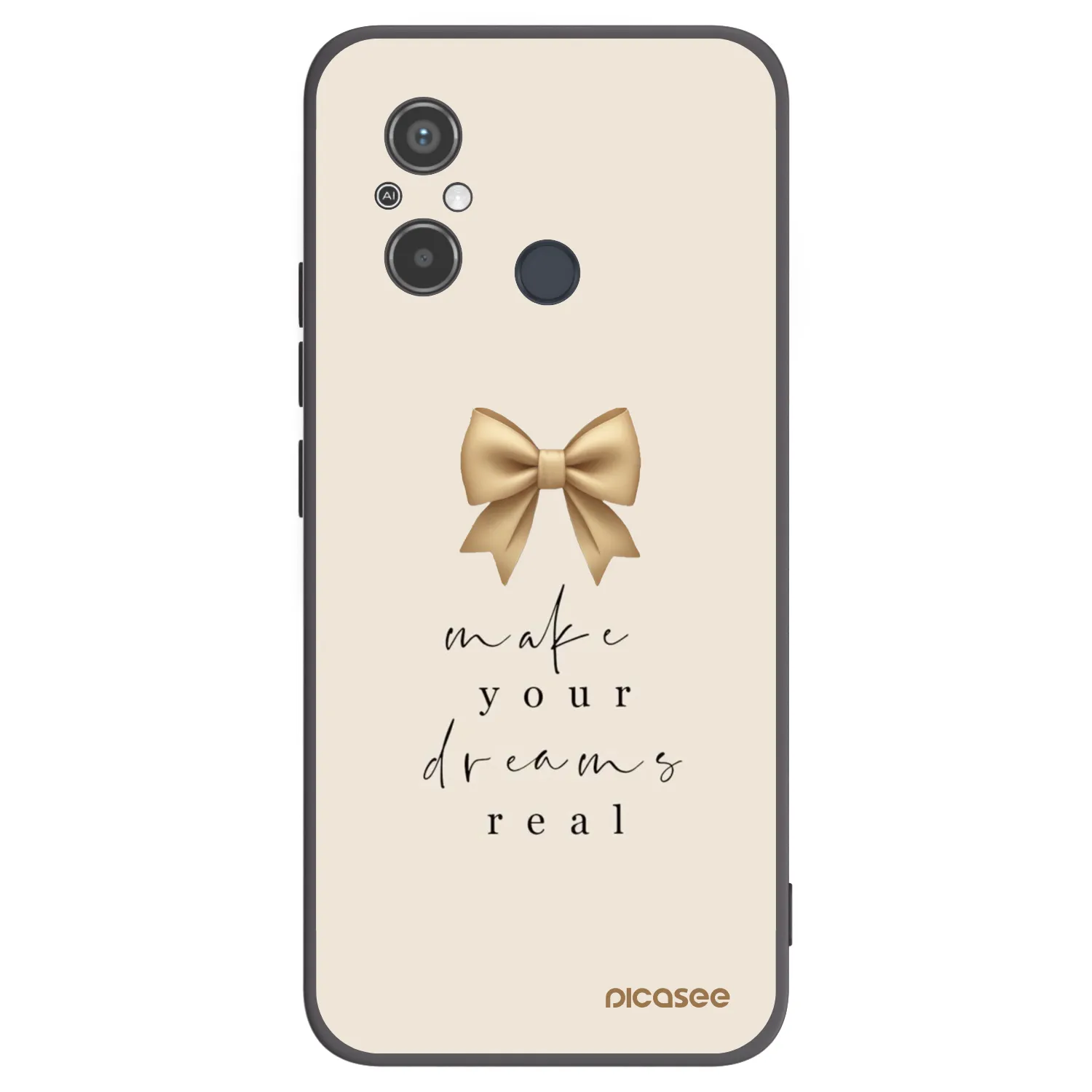 Picasee silikonski črni ovitek za Xiaomi Redmi 12C - Golden Dream