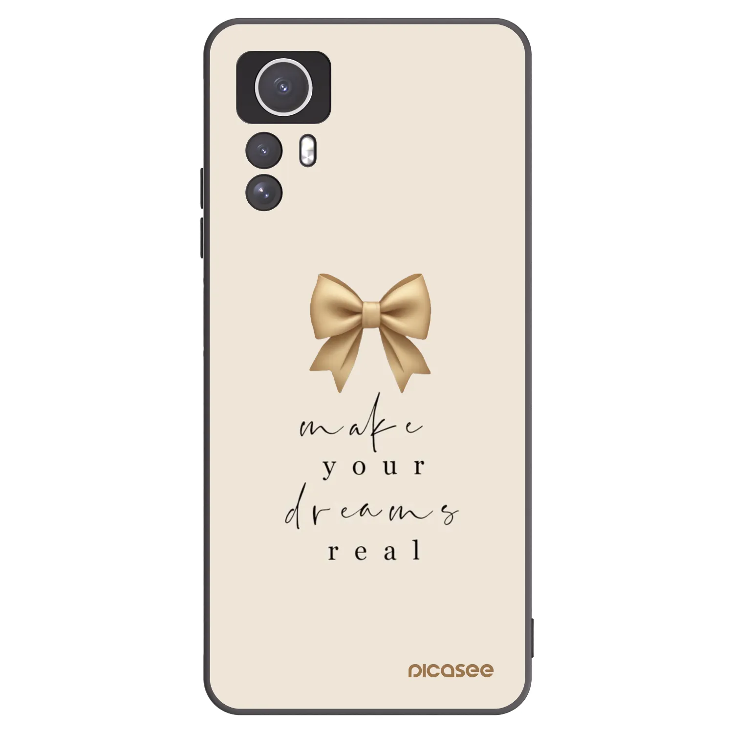 Picasee silikonski črni ovitek za Xiaomi Redmi Note 12S - Golden Dream