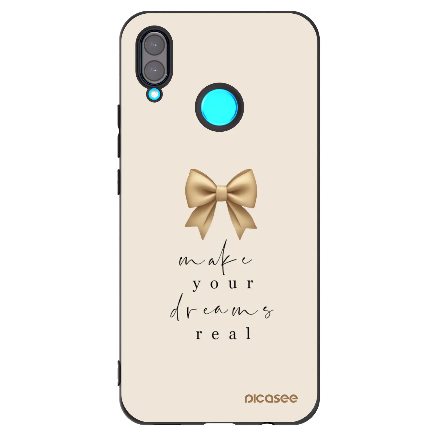 Picasee silikonski črni ovitek za Huawei Nova 3 - Golden Dream