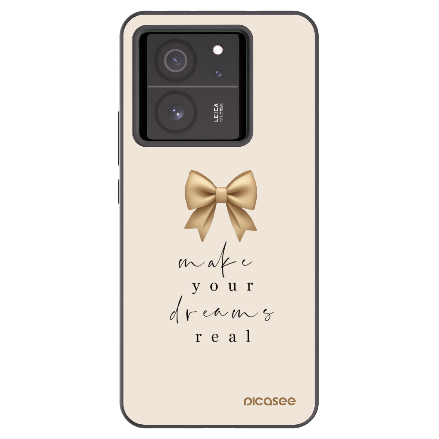 Picasee silikonski črni ovitek za Xiaomi 13T - Golden Dream