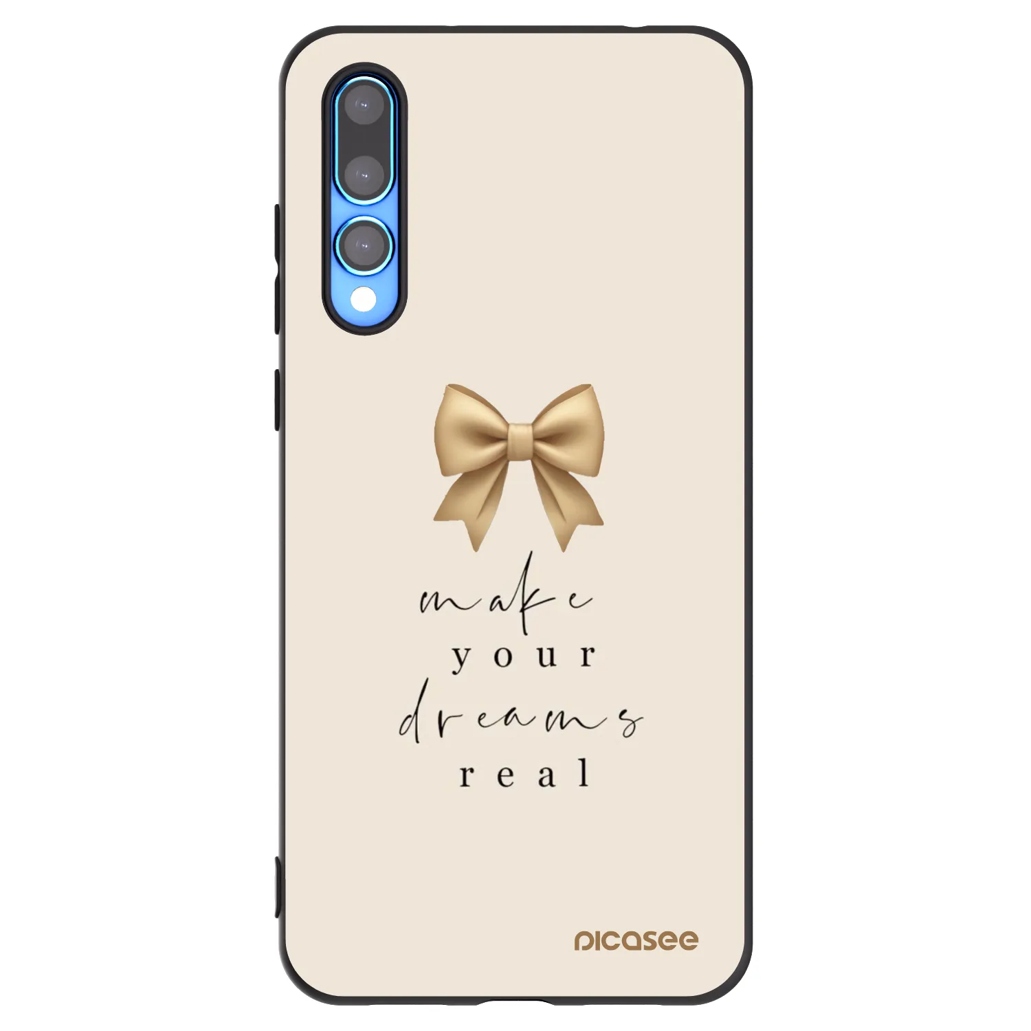 Picasee silikonski črni ovitek za Huawei P20 Pro - Golden Dream