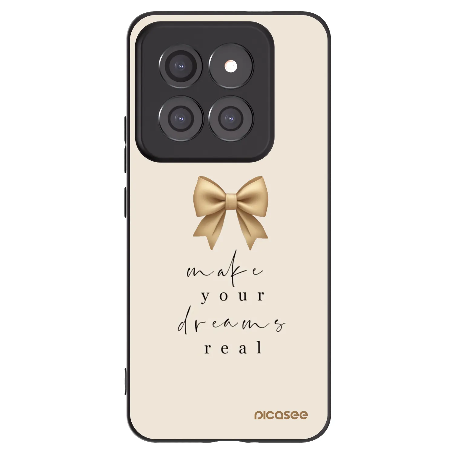 Picasee silikonski črni ovitek za Xiaomi 14 Pro - Golden Dream