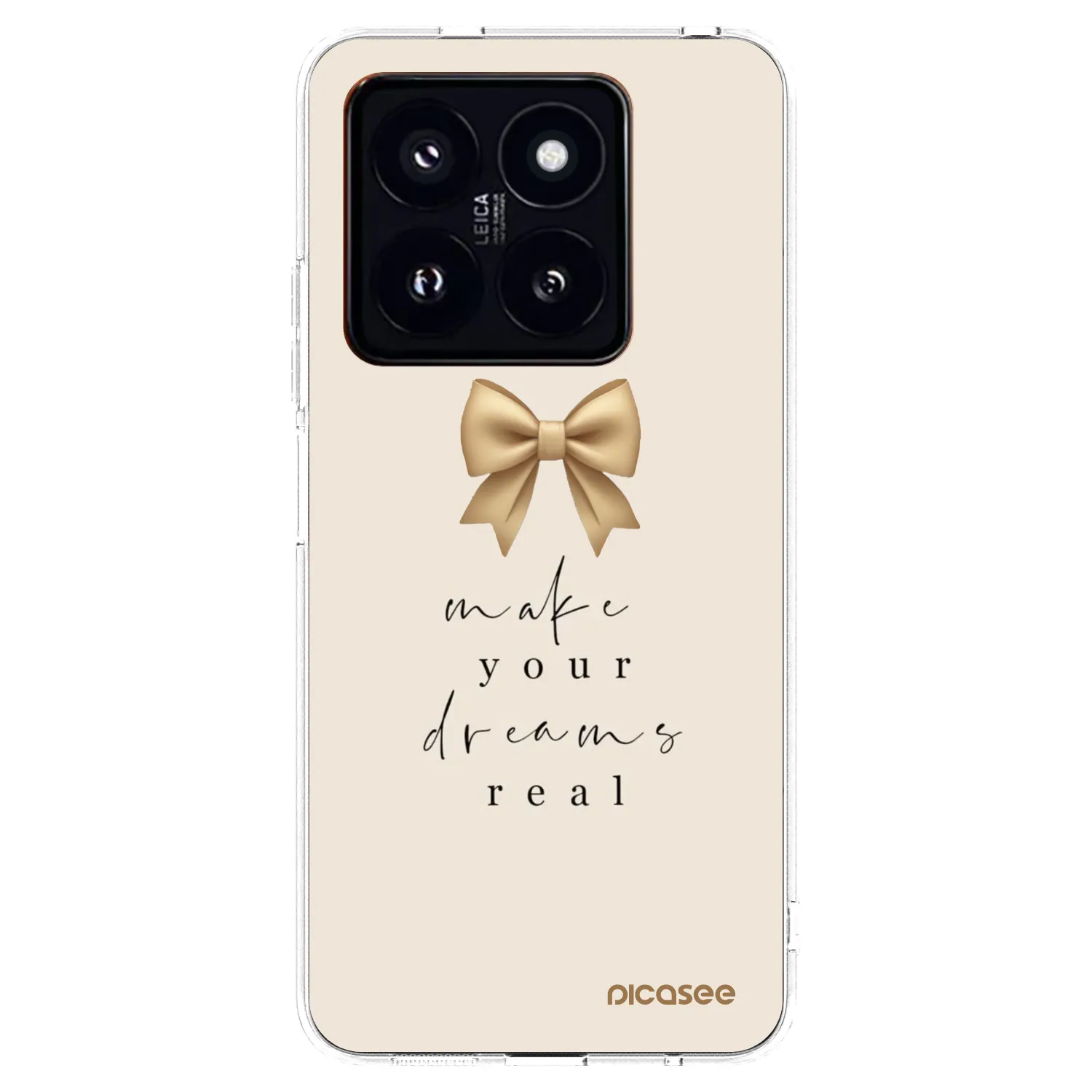 Picasee silikonski prozorni ovitek za Xiaomi 14 Pro - Golden Dream