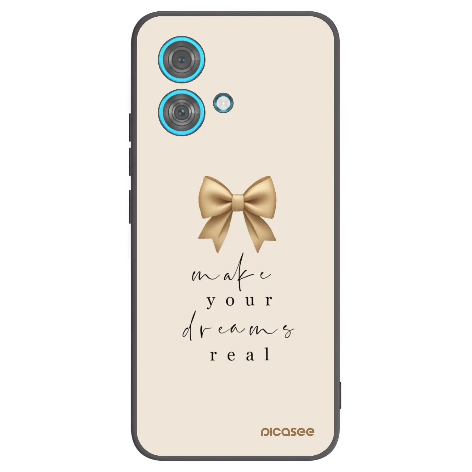 Picasee silikonski črni ovitek za Motorola Edge 40 Neo - Golden Dream