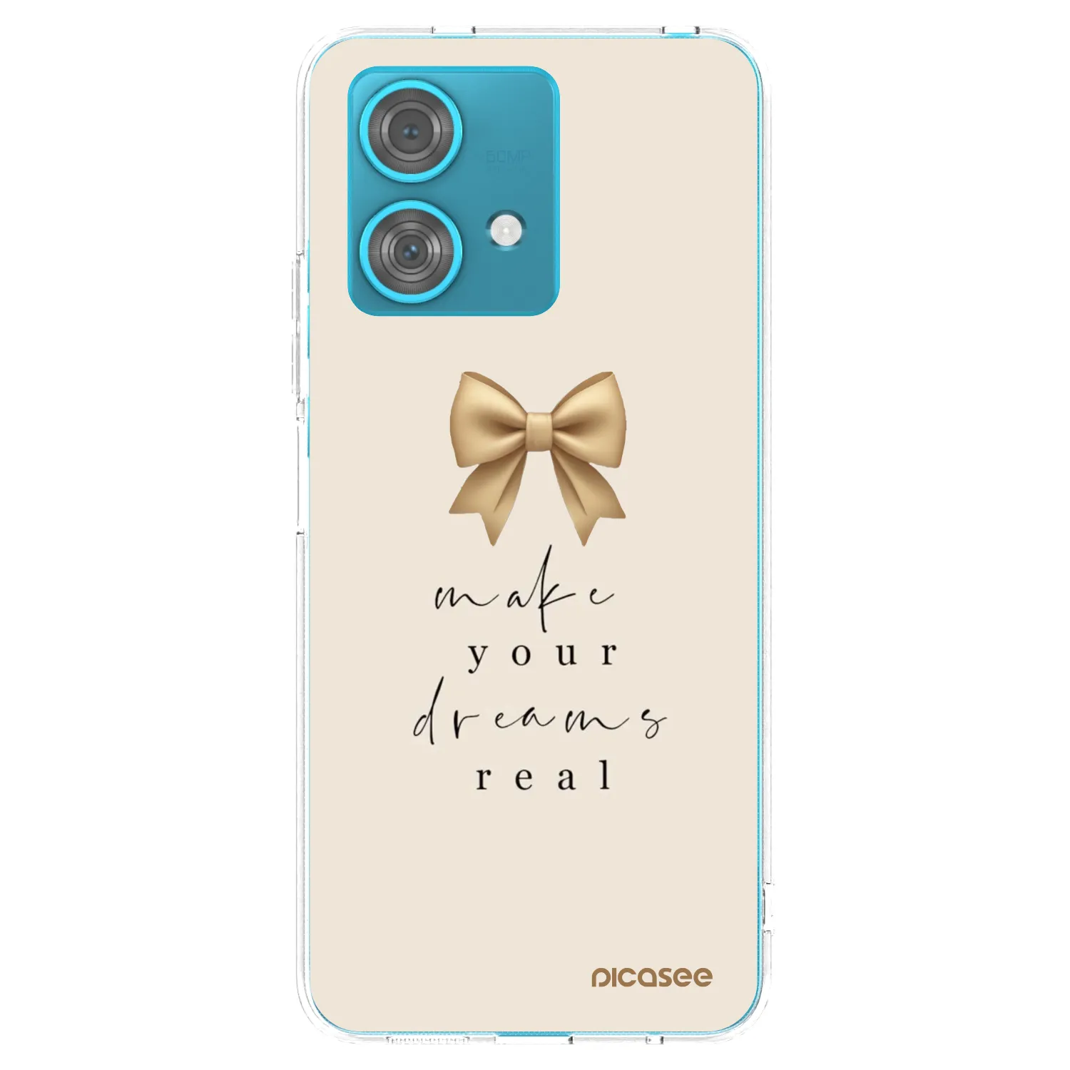 Picasee silikonski prozorni ovitek za Motorola Edge 40 Neo - Golden Dream