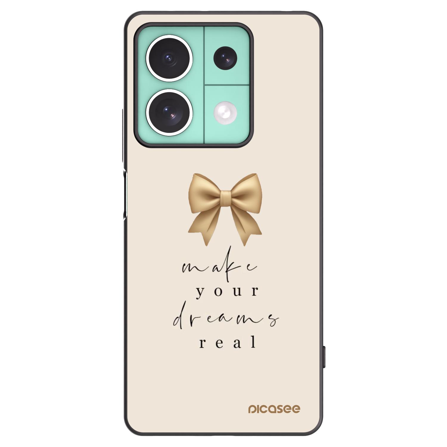 Picasee silikonski črni ovitek za Xiaomi Redmi Note 13 5G - Golden Dream