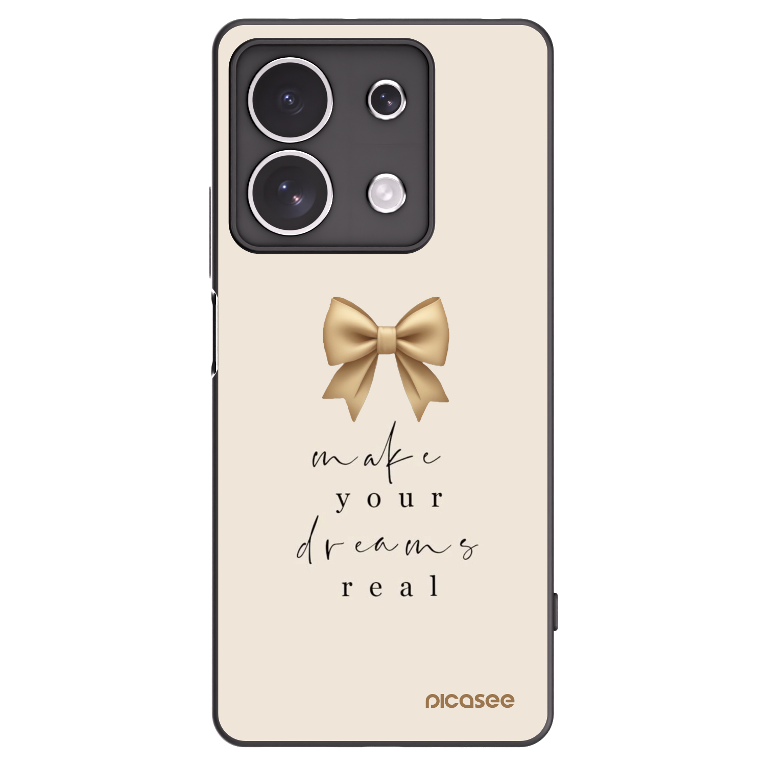Picasee silikonski črni ovitek za Xiaomi Redmi Note 13 4G - Golden Dream