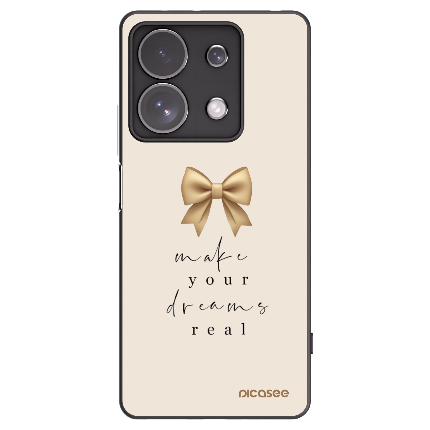 Picasee silikonski črni ovitek za Xiaomi Redmi Note 13 Pro 4G - Golden Dream