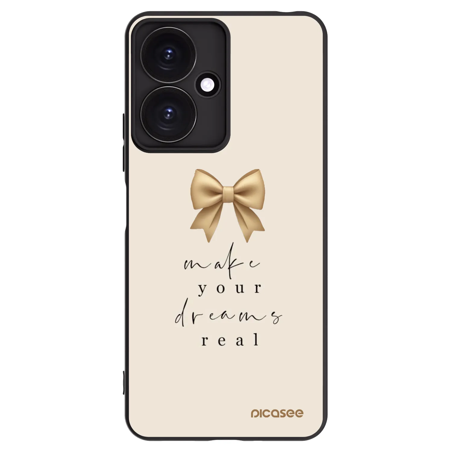 Picasee silikonski črni ovitek za Xiaomi Redmi 13C 5G - Golden Dream