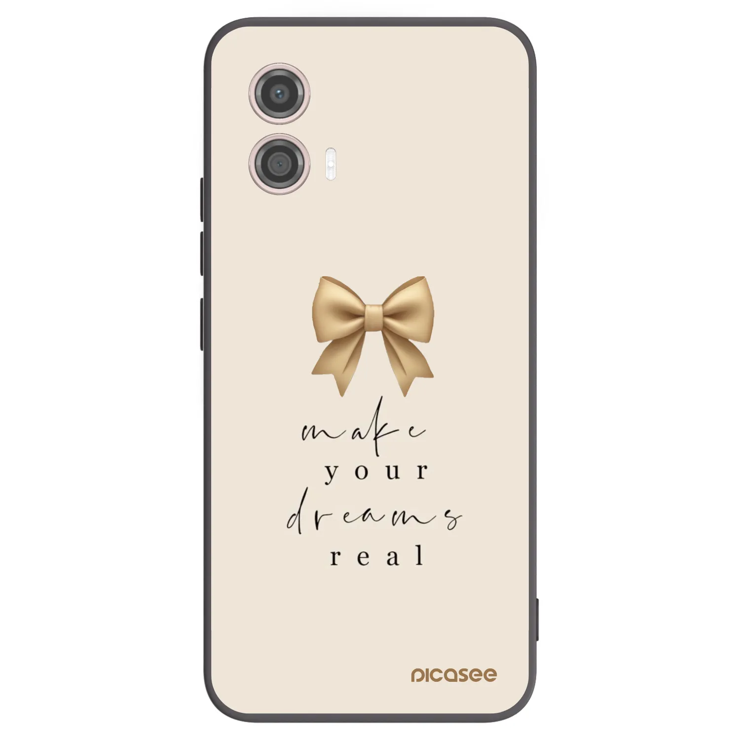 Picasee silikonski črni ovitek za Motorola Moto G53 5G - Golden Dream