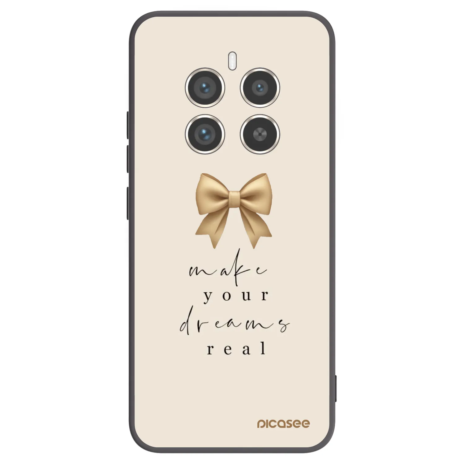 Picasee silikonski črni ovitek za Realme 12 Pro 5G - Golden Dream