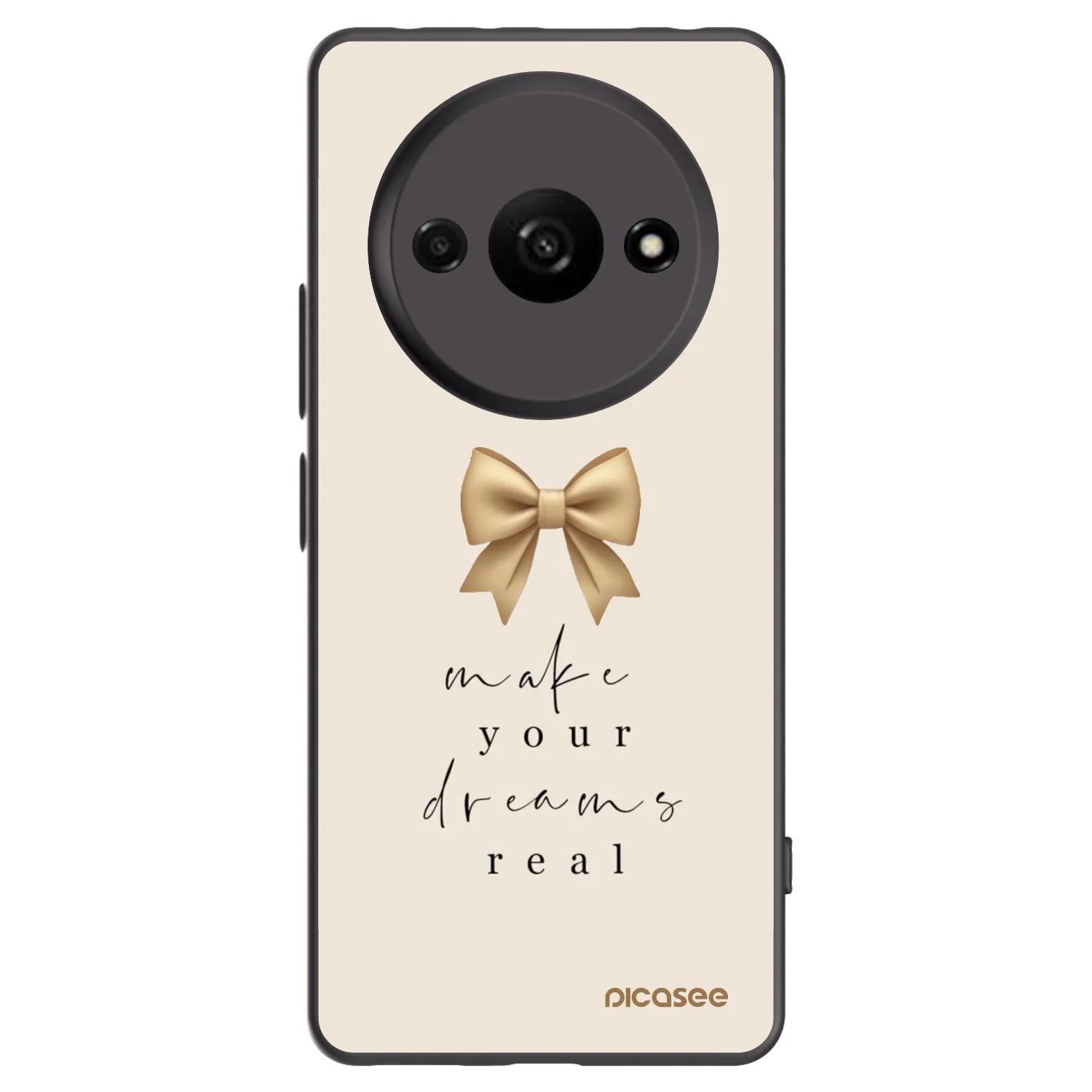 Picasee silikonski črni ovitek za Xiaomi Redmi A3 - Golden Dream