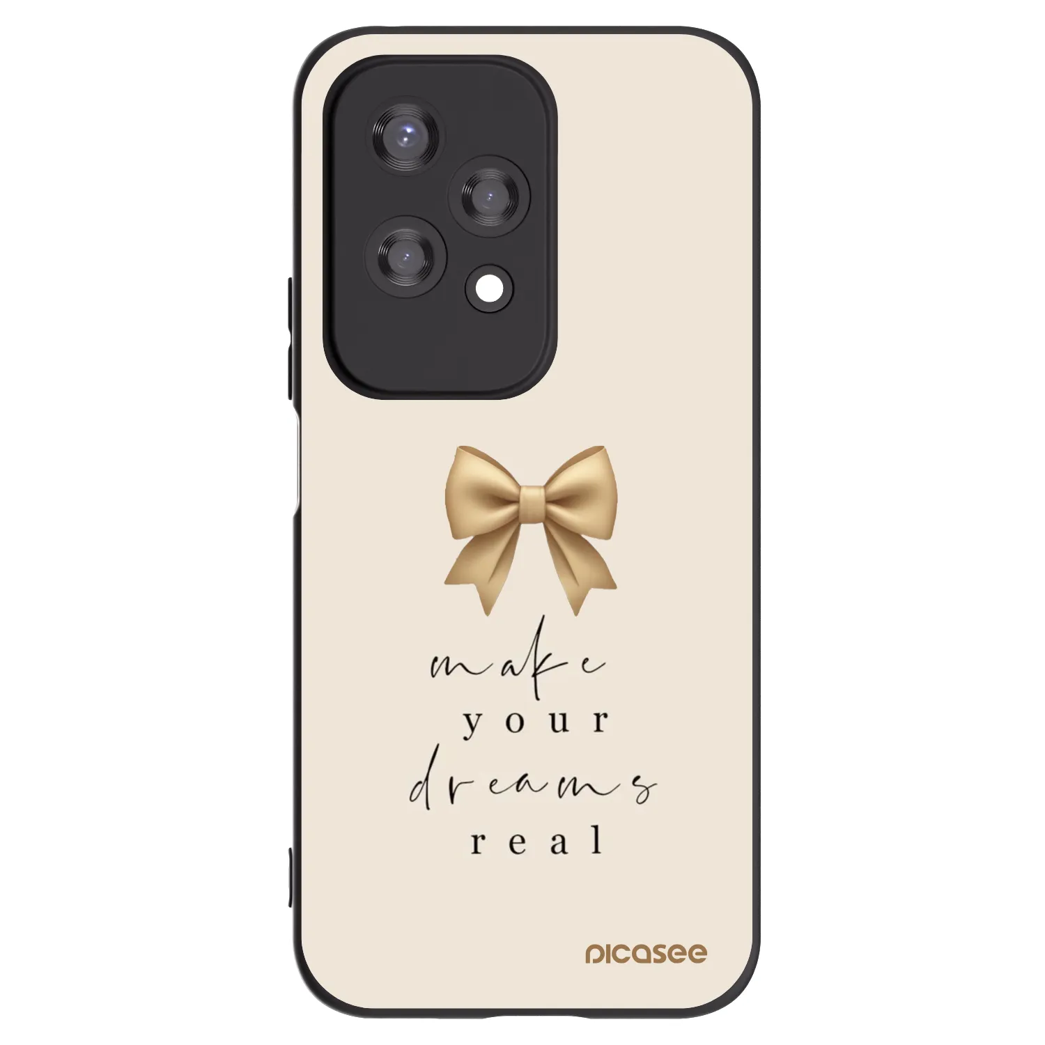 Picasee silikonski črni ovitek za Honor 200 Lite - Golden Dream