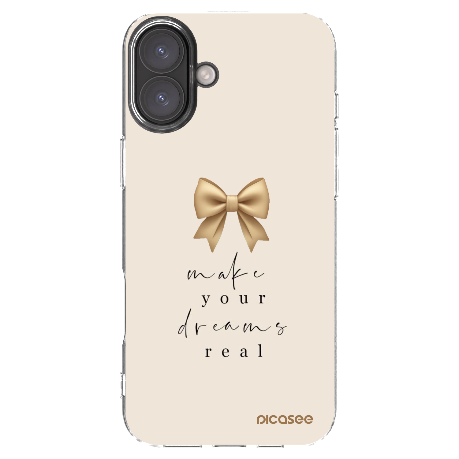 Picasee silikonski prozorni ovitek za Apple iPhone 16 Plus - Golden Dream