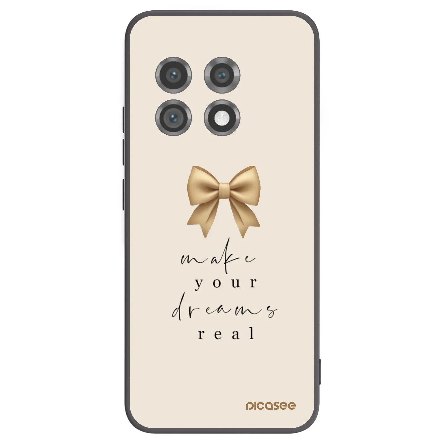 Picasee silikonski črni ovitek za OnePlus 11 5G - Golden Dream