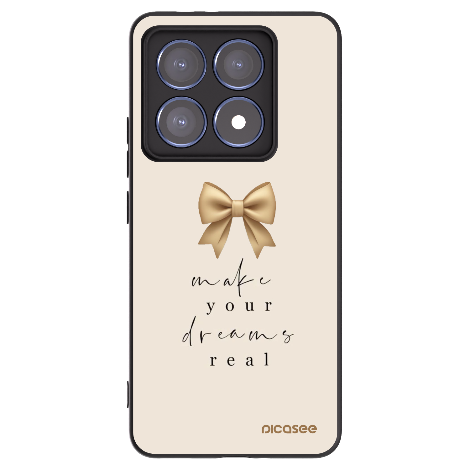 Picasee silikonski črni ovitek za Xiaomi 14T Pro - Golden Dream