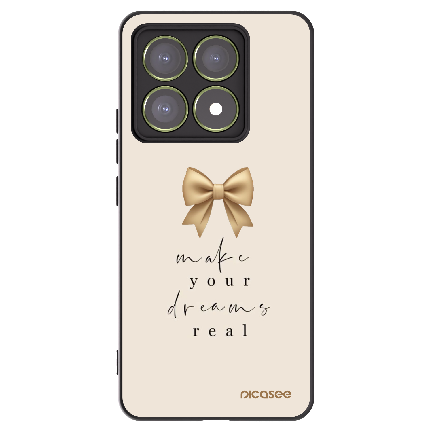 Picasee silikonski črni ovitek za Xiaomi 14T - Golden Dream