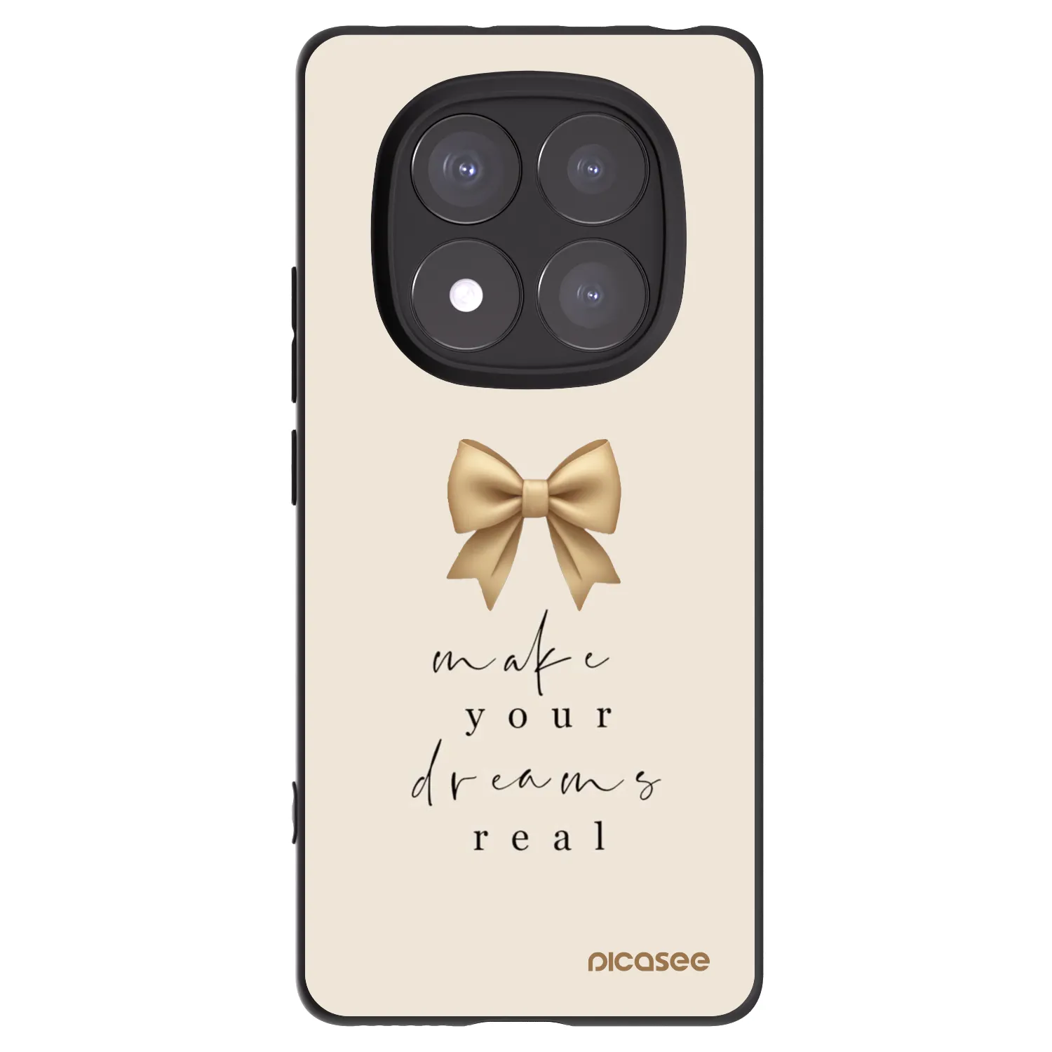 Picasee silikonski črni ovitek za Xiaomi Redmi Note 14 Pro+ 5G - Golden Dream