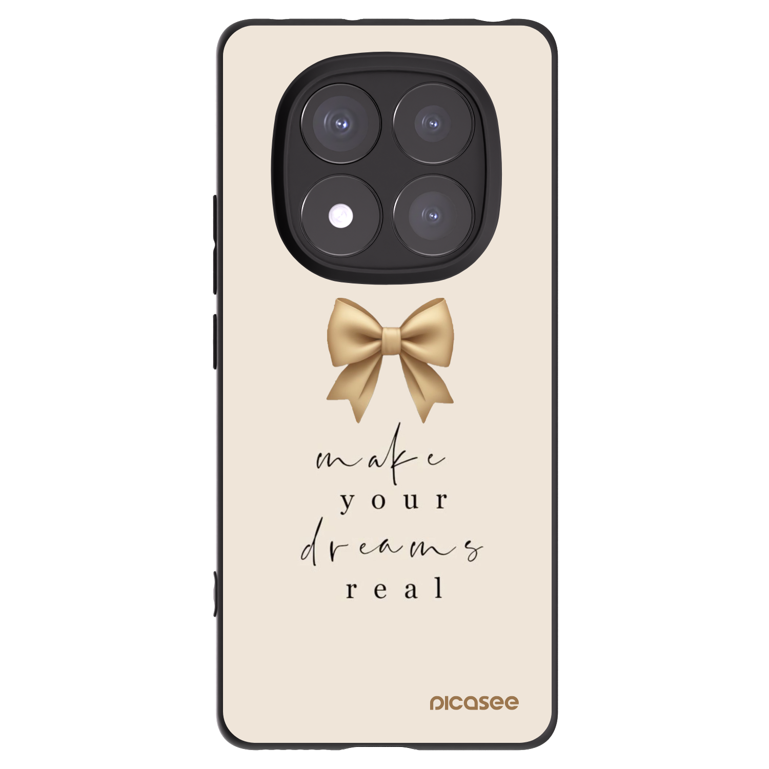 Picasee silikonski črni ovitek za Xiaomi Redmi Note 14 Pro 5G - Golden Dream