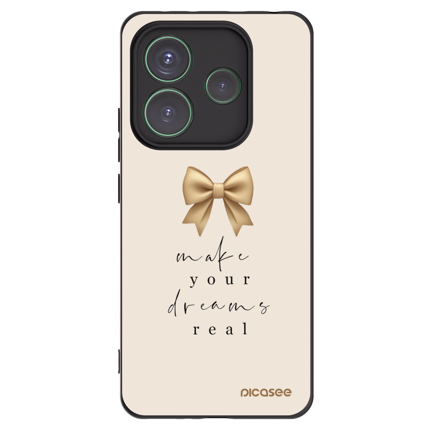 Picasee silikonski črni ovitek za Xiaomi Redmi Note 14 5G - Golden Dream