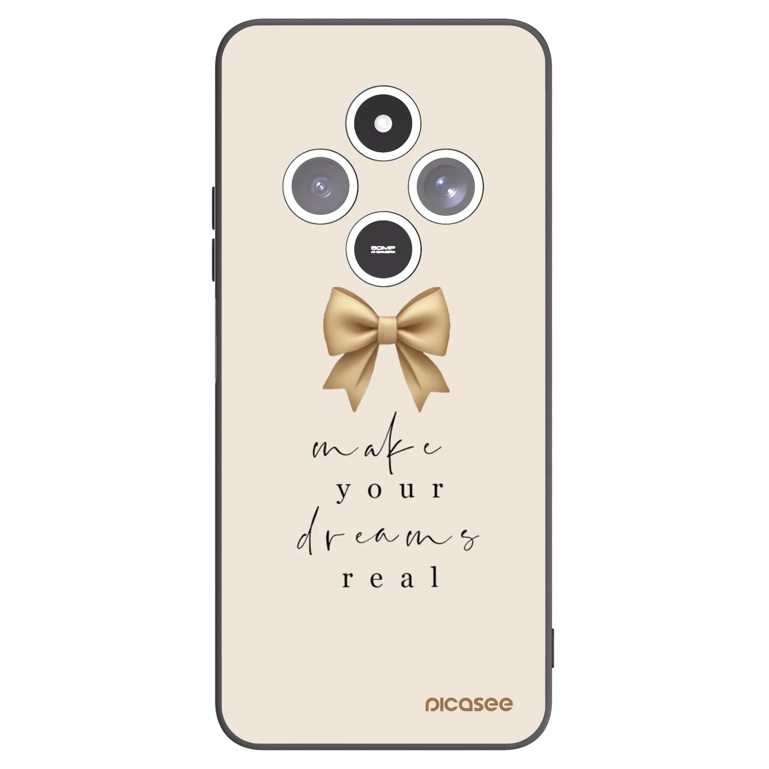 Picasee silikonski črni ovitek za Xiaomi Redmi 14C - Golden Dream