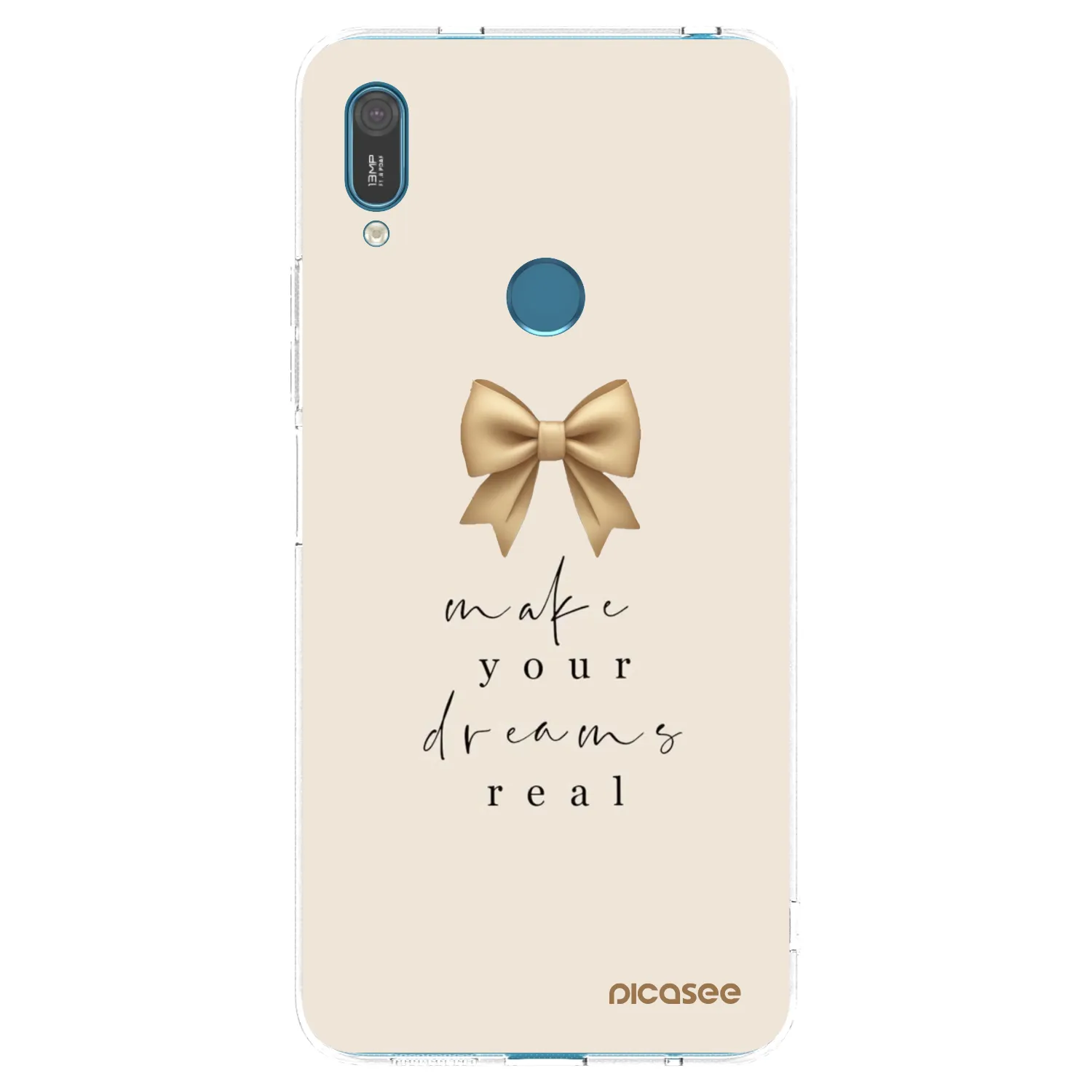 Picasee silikonski prozorni ovitek za Huawei Y7 2019 - Golden Dream