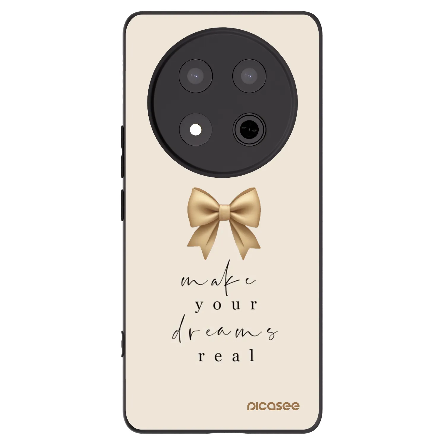 Picasee silikonski črni ovitek za Honor Magic7 Lite 5G - Golden Dream