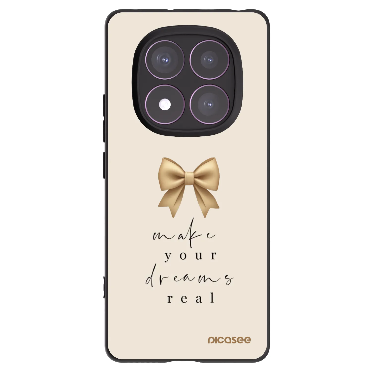 Picasee silikonski črni ovitek za Xiaomi Redmi Note 14 Pro 4G - Golden Dream