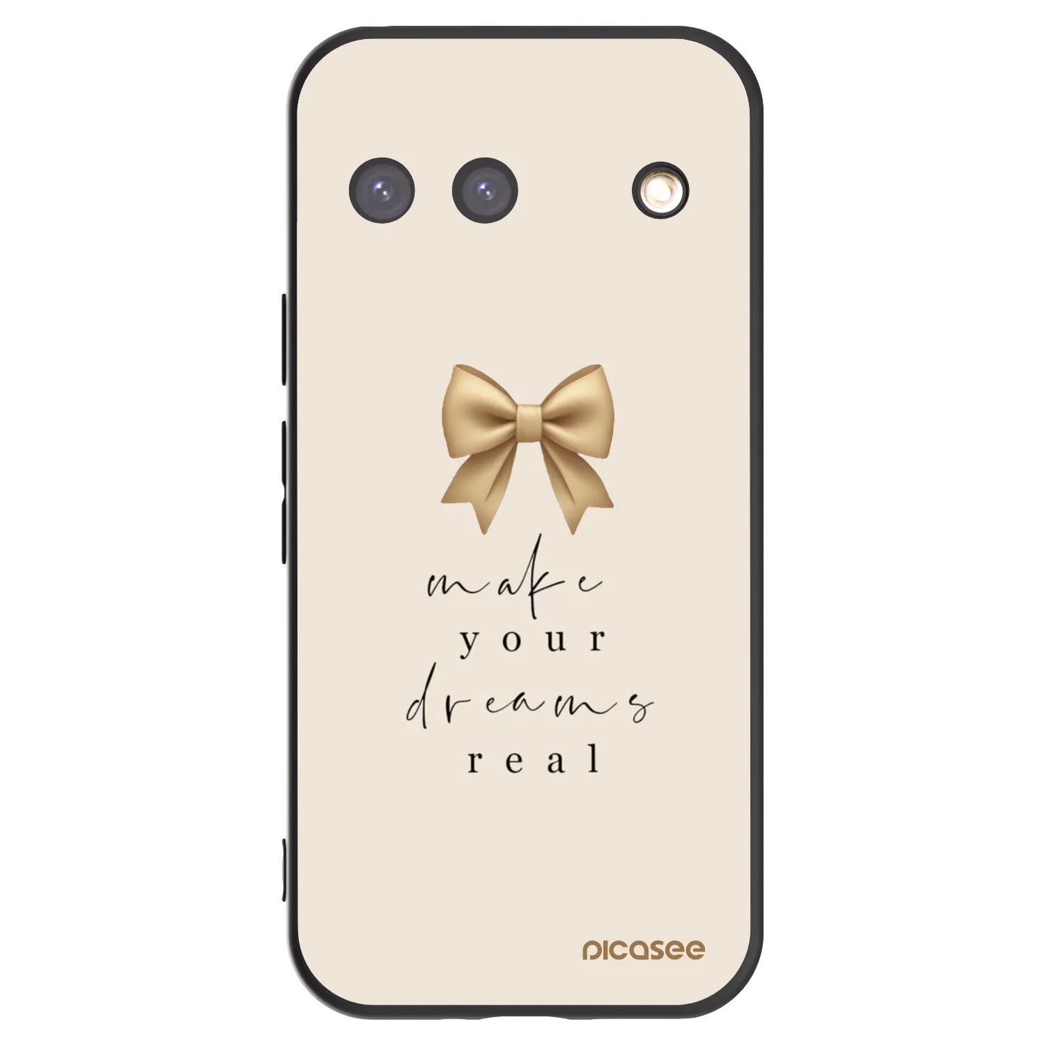 Picasee silikonski črni ovitek za Google Pixel 9 - Golden Dream