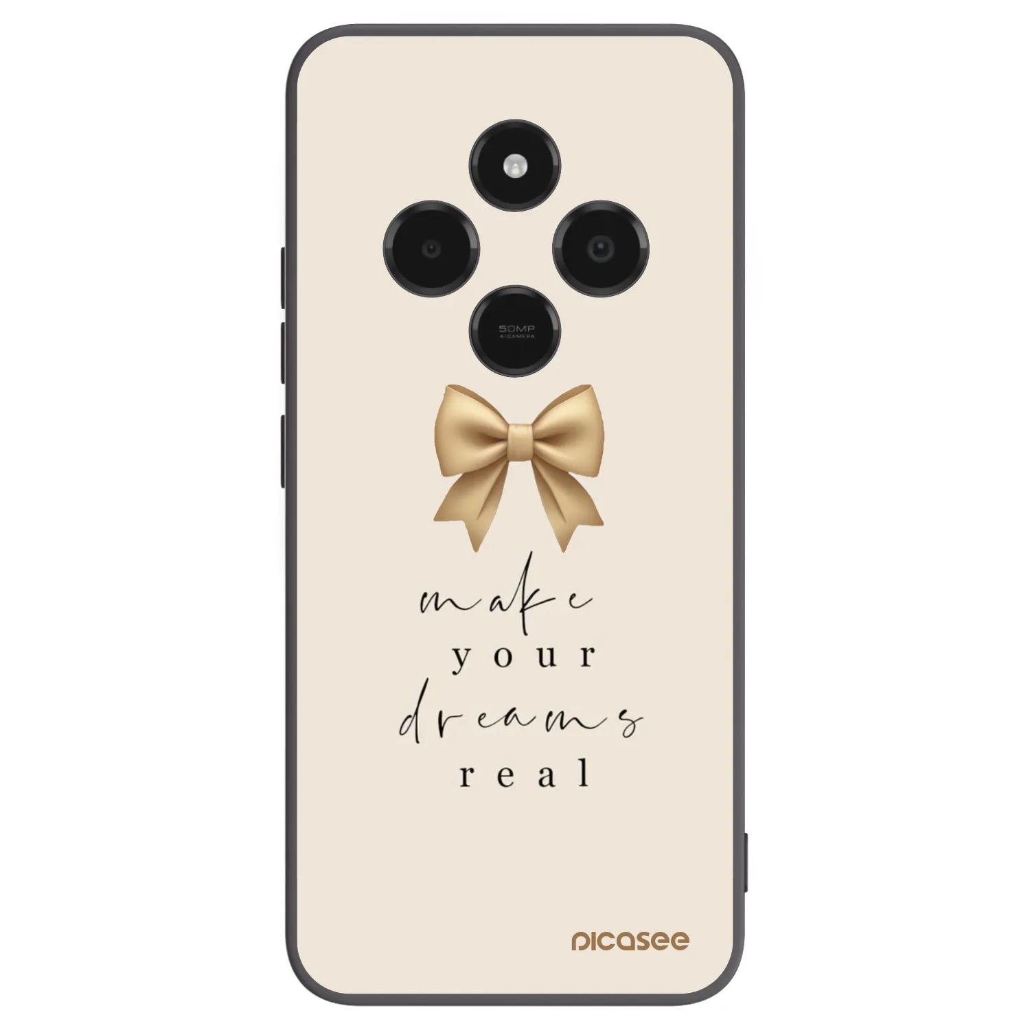 Picasee silikonski črni ovitek za Xiaomi Poco C75 - Golden Dream