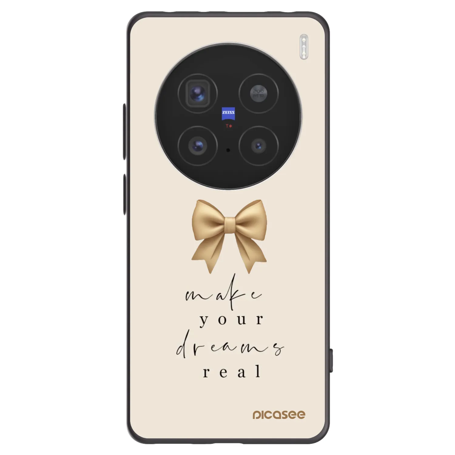 Picasee silikonski črni ovitek za Vivo X200 Pro - Golden Dream