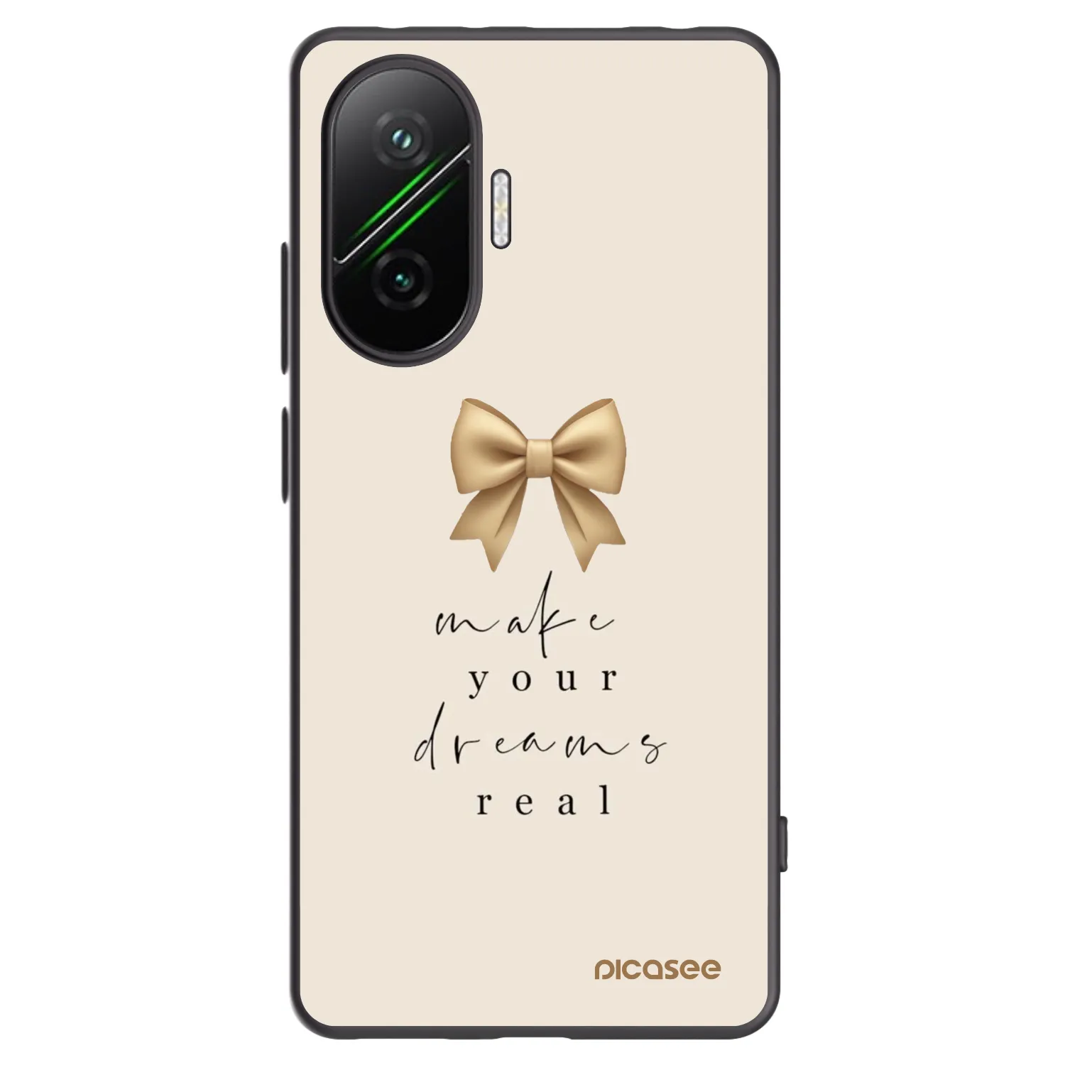 Picasee silikonski črni ovitek za Xiaomi Poco F7 Pro 5G - Golden Dream