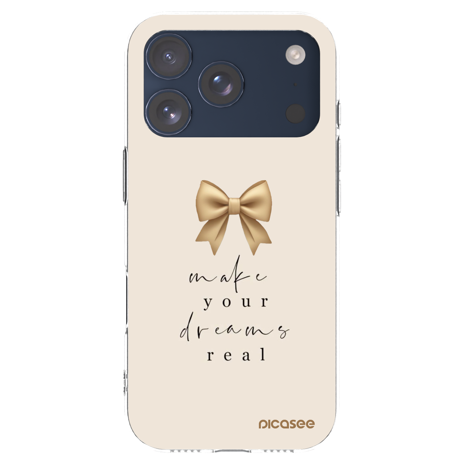 Picasee silikonski prozorni ovitek za Apple iPhone 17 Pro - Golden Dream