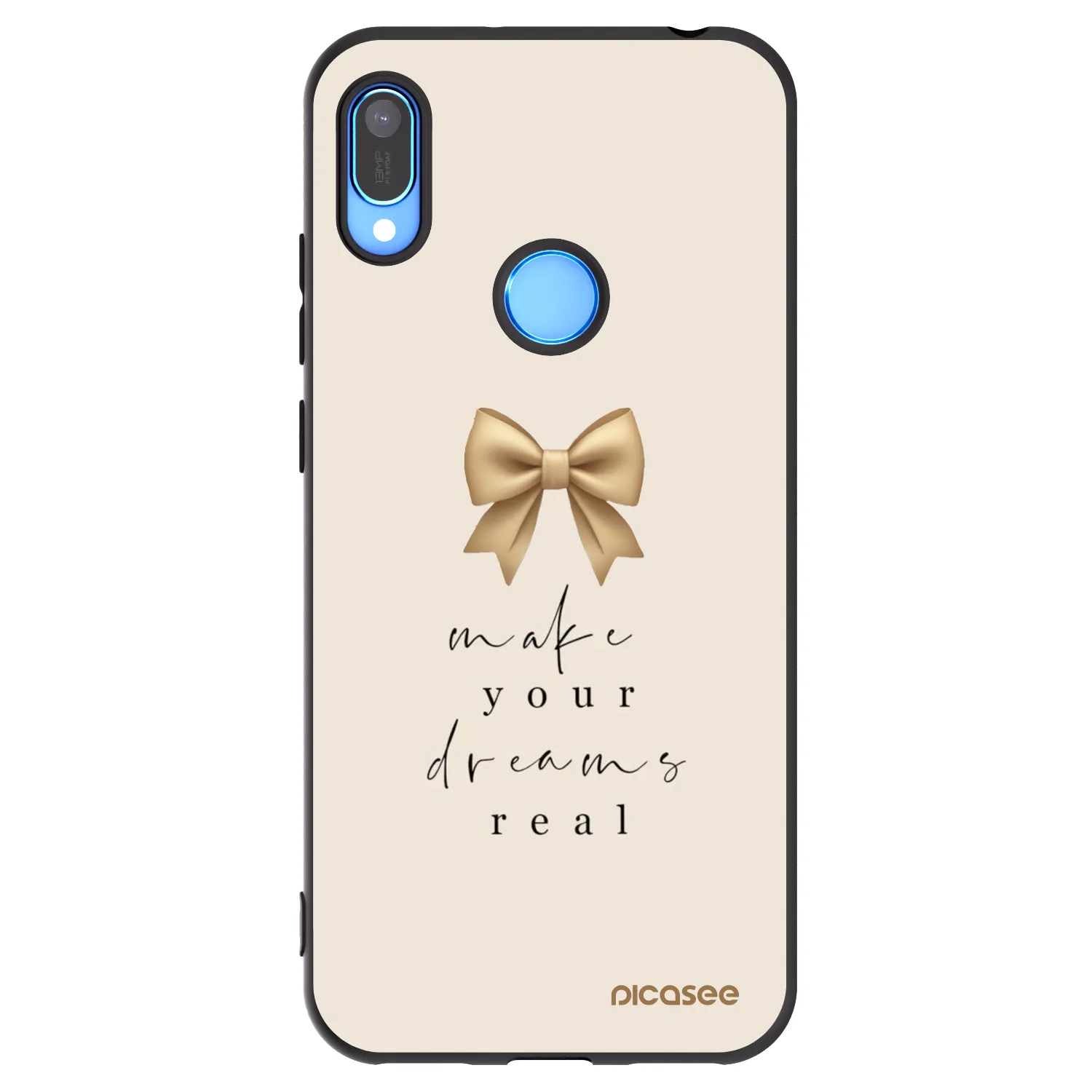Picasee silikonski črni ovitek za Huawei Y6 2019 - Golden Dream