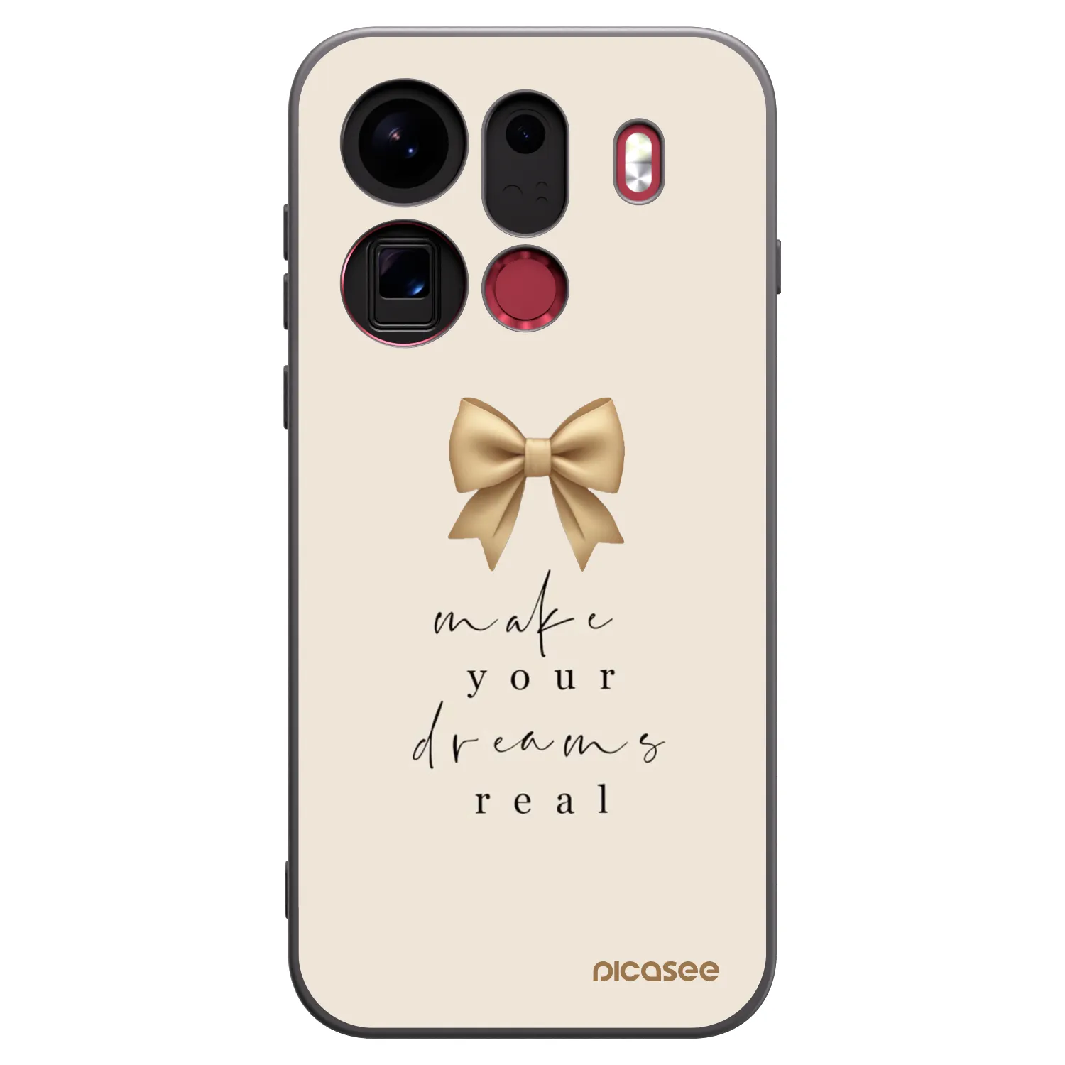 Picasee silikonski črni ovitek za OPPO Find X9 Pro - Golden Dream