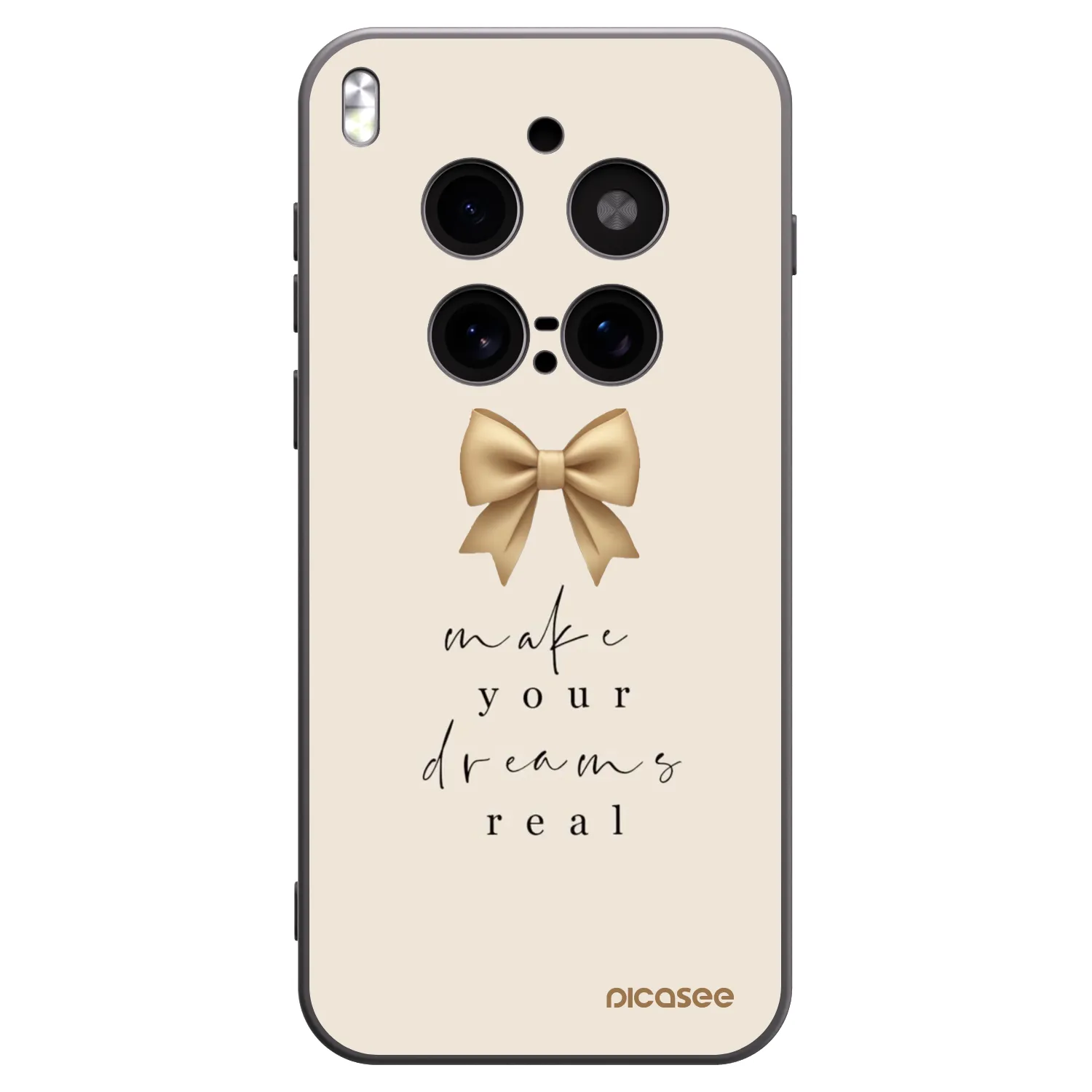 Picasee silikonski črni ovitek za Vivo X300 Pro - Golden Dream