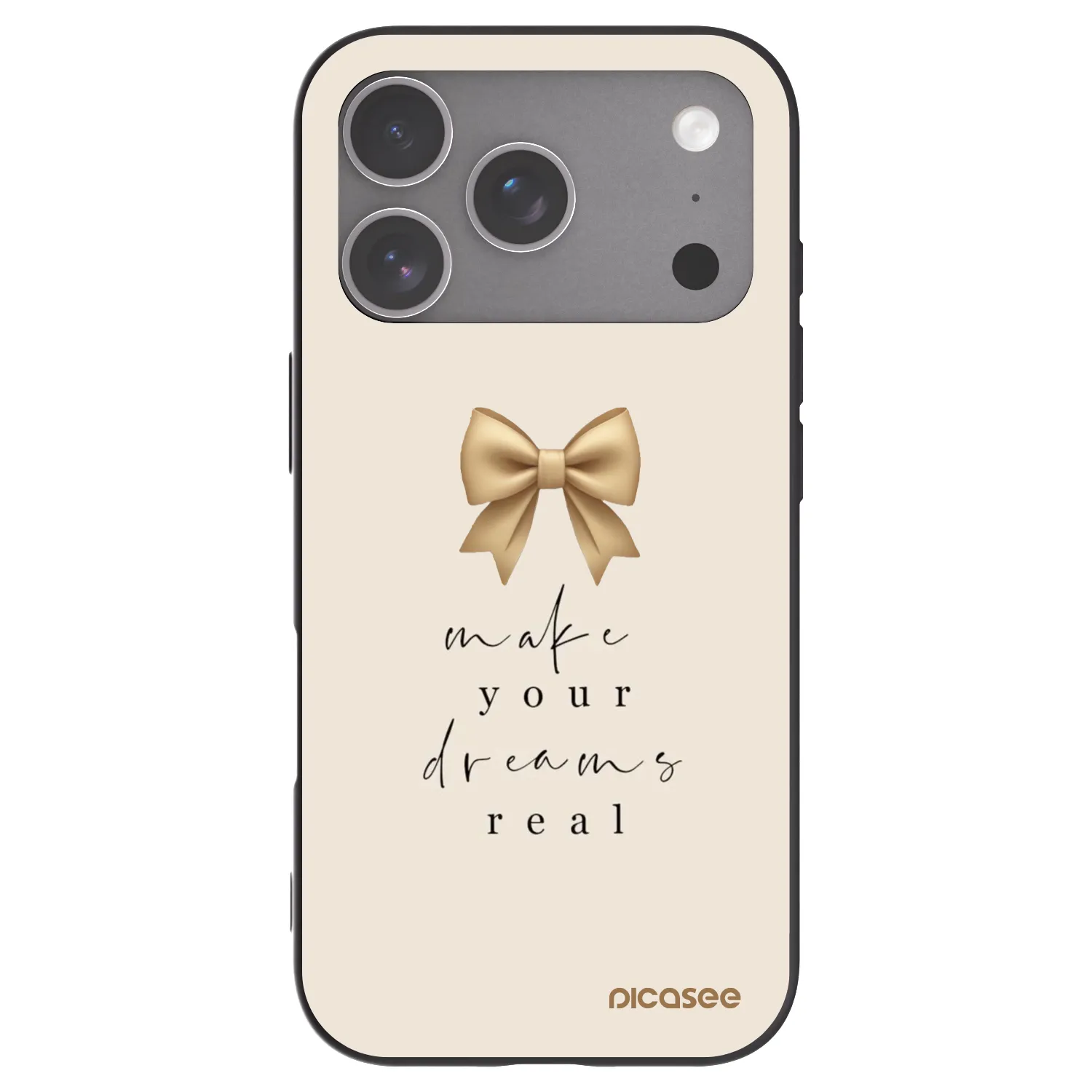 Picasee silikonski črni ovitek za Apple iPhone 18 Pro - Golden Dream