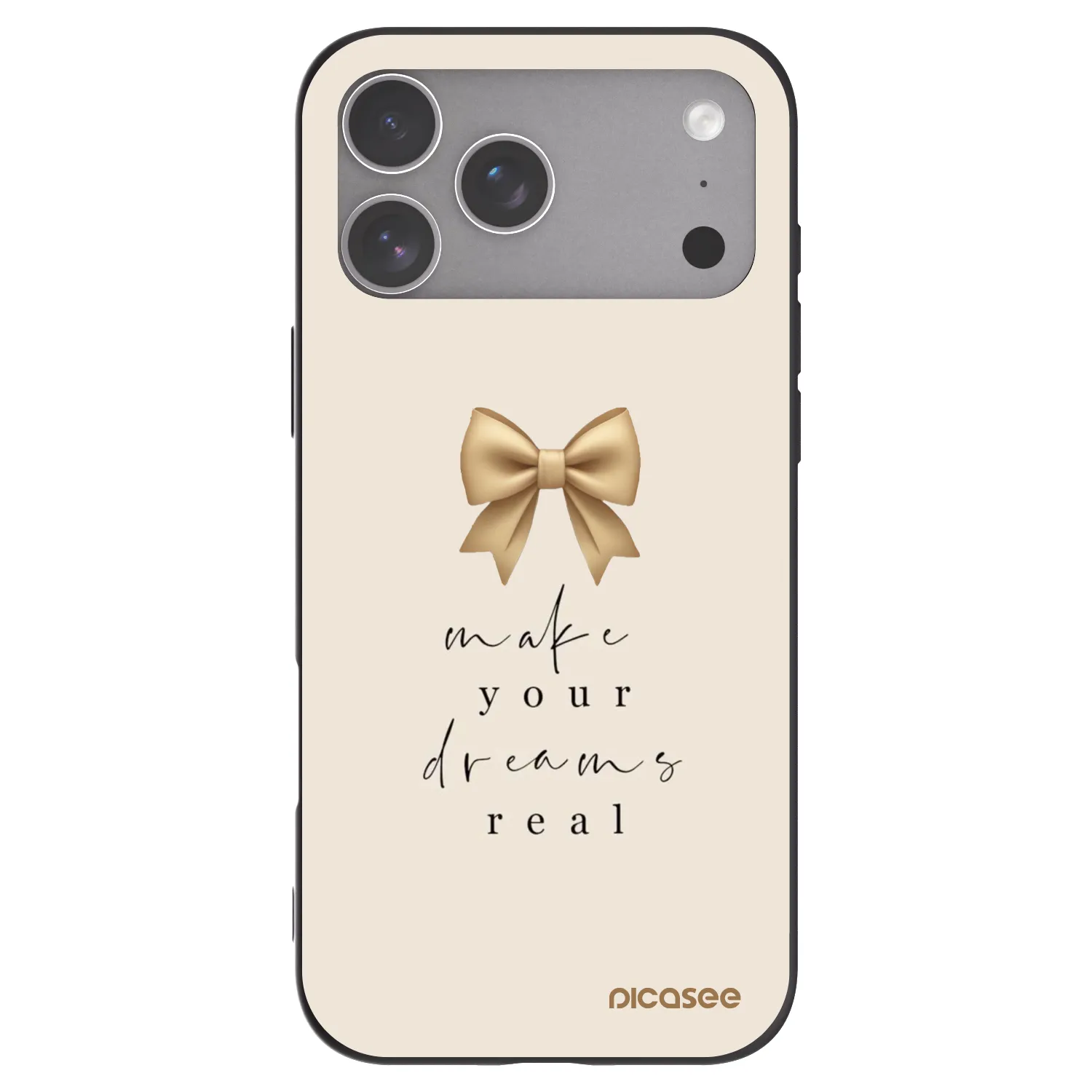 Picasee silikonski črni ovitek za Apple iPhone 18 Pro Max - Golden Dream