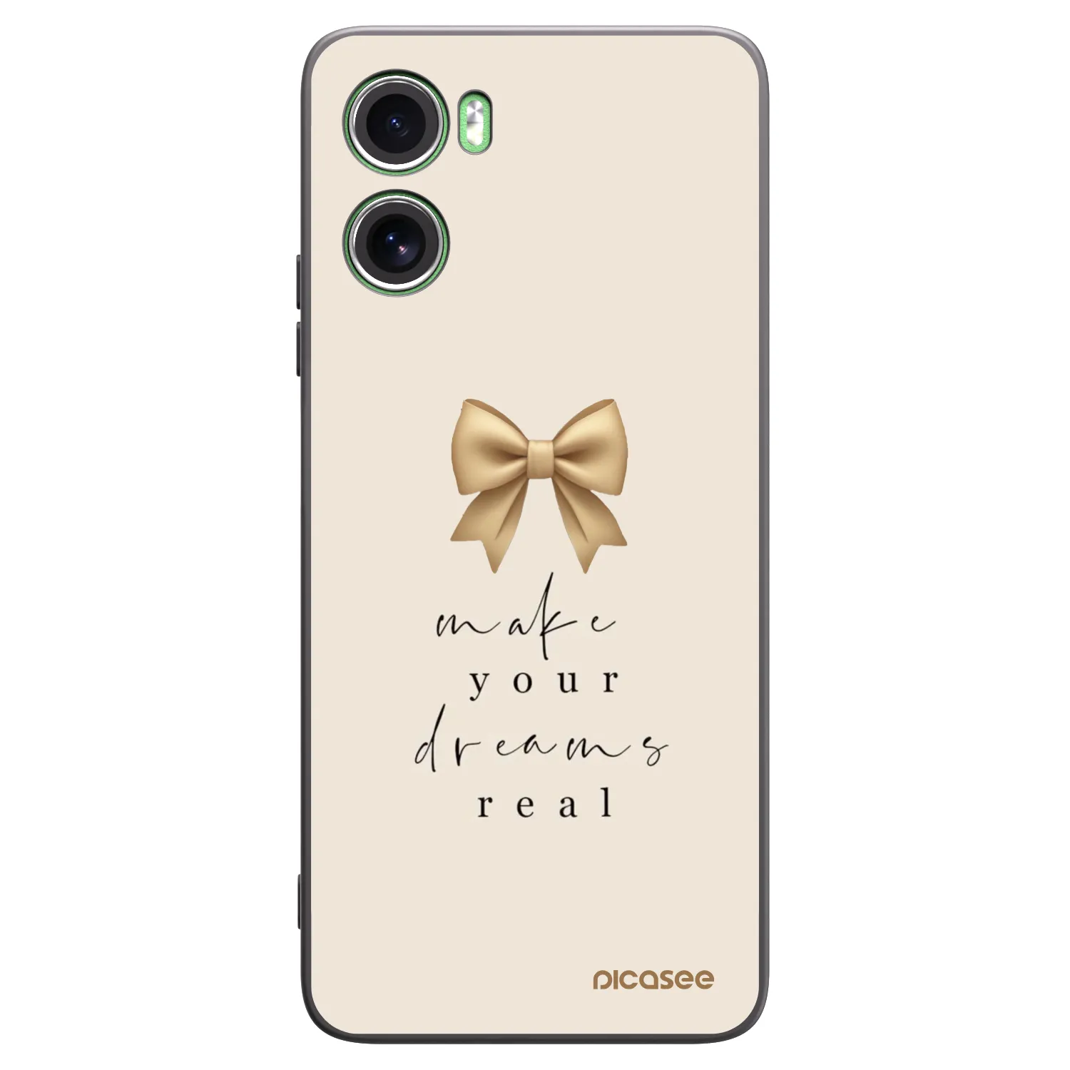 Picasee silikonski črni ovitek za Motorola Moto G06 - Golden Dream